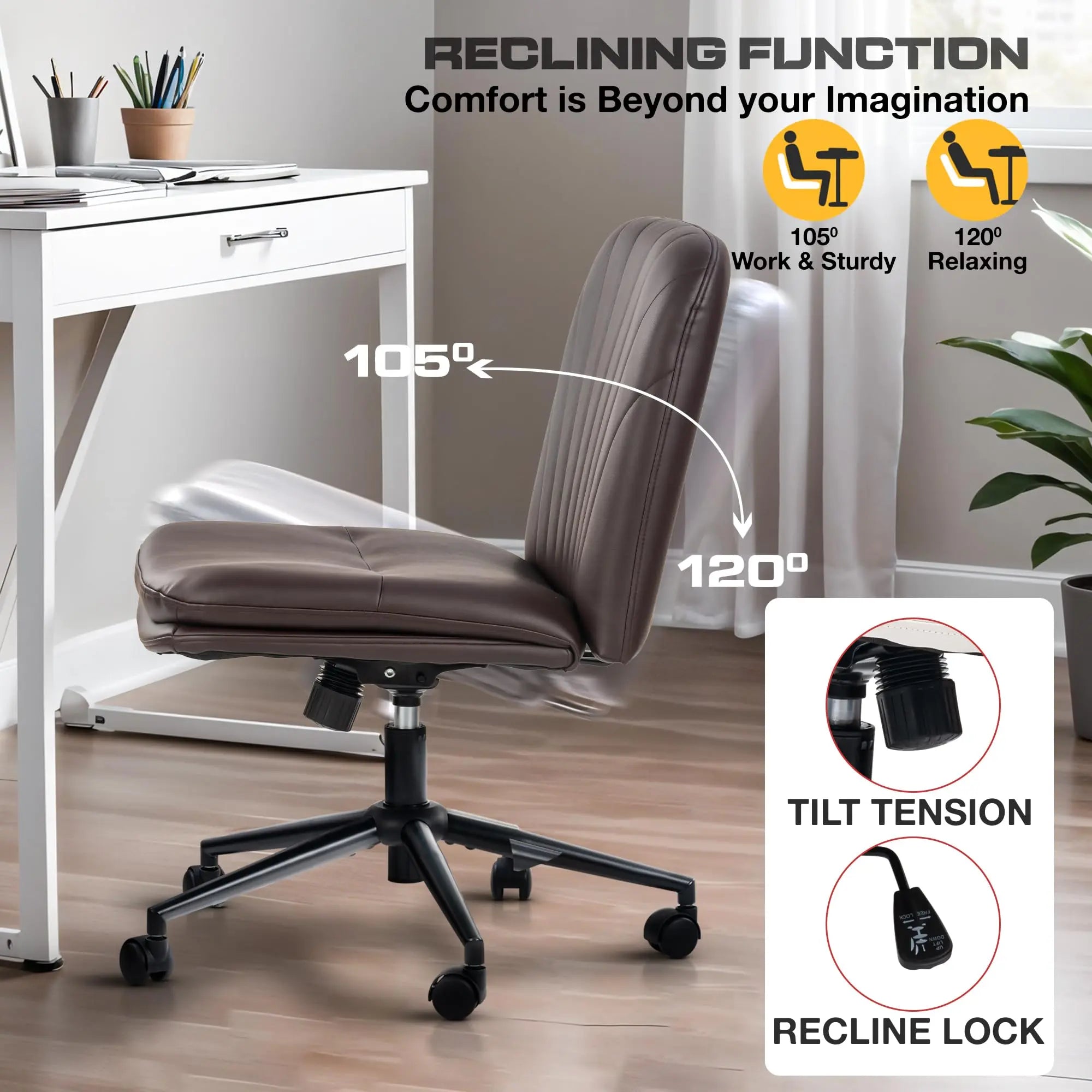 Drogo Zen Pro Cross Legged Chair for Work from Home, Cross Legged Wide Computer Chair Galaxy Incorporation