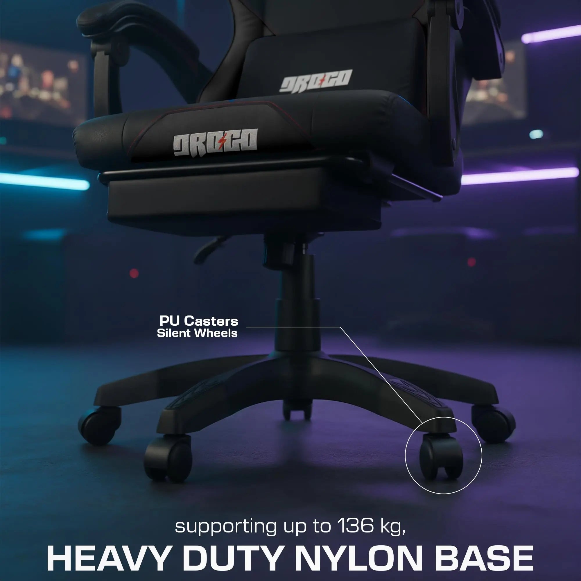 Drogo Auro X1 Ergonomic Gaming Chair with Premium PU Leather Fabric Drogo India