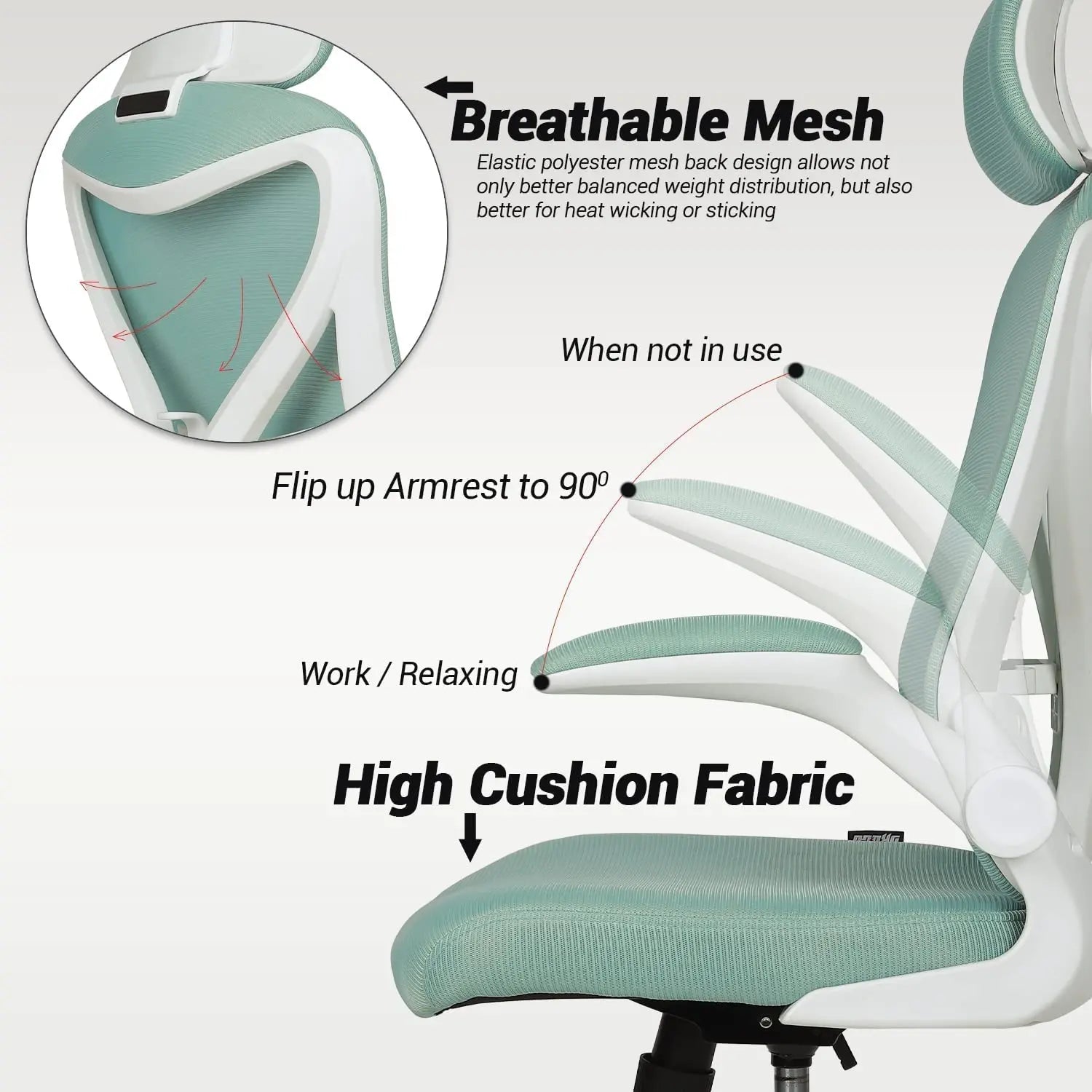 Drogo Marshal Pro Premium Ergonomic Office Chair for Work from Home, Flip-up Armrest Galaxy Incorporation