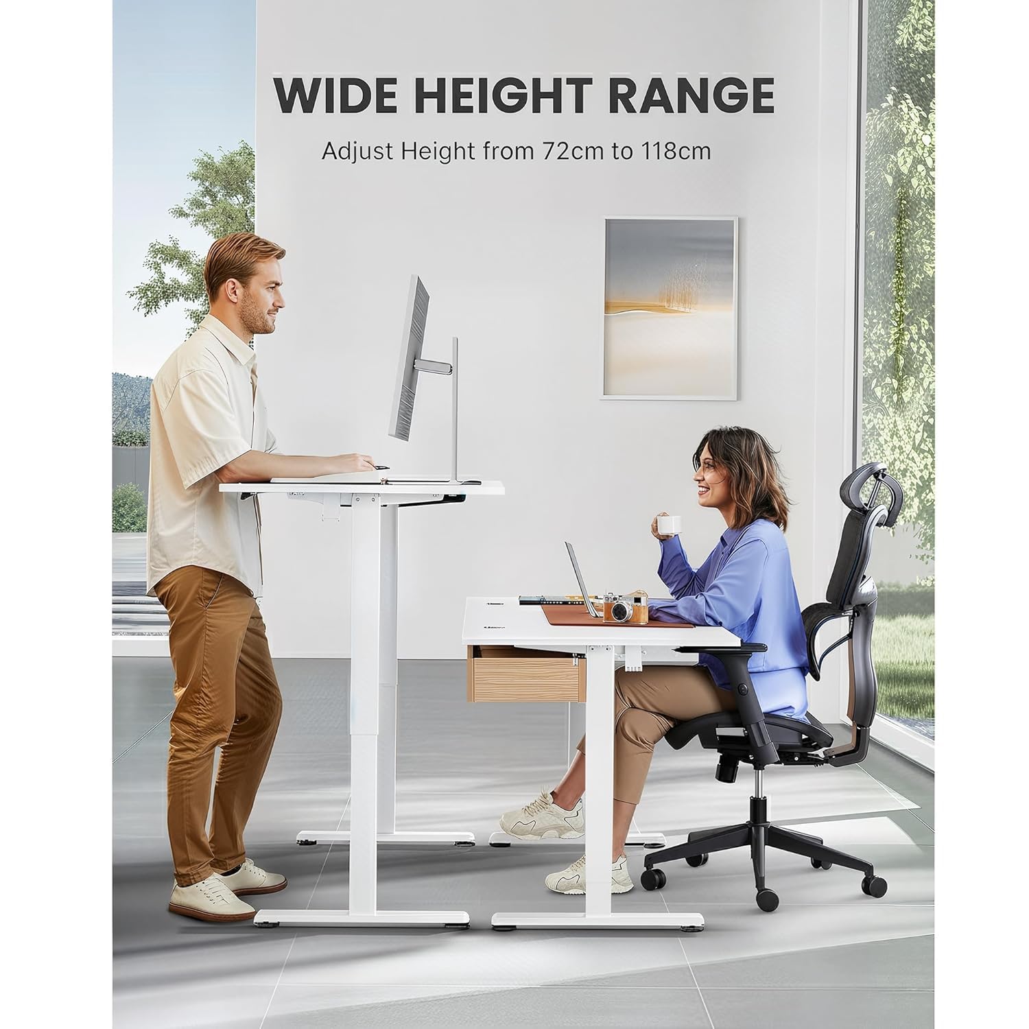 Drogo Artidesk Lite X-Large Electric Height Adjustable Table for Office & Home (160x75cm)
