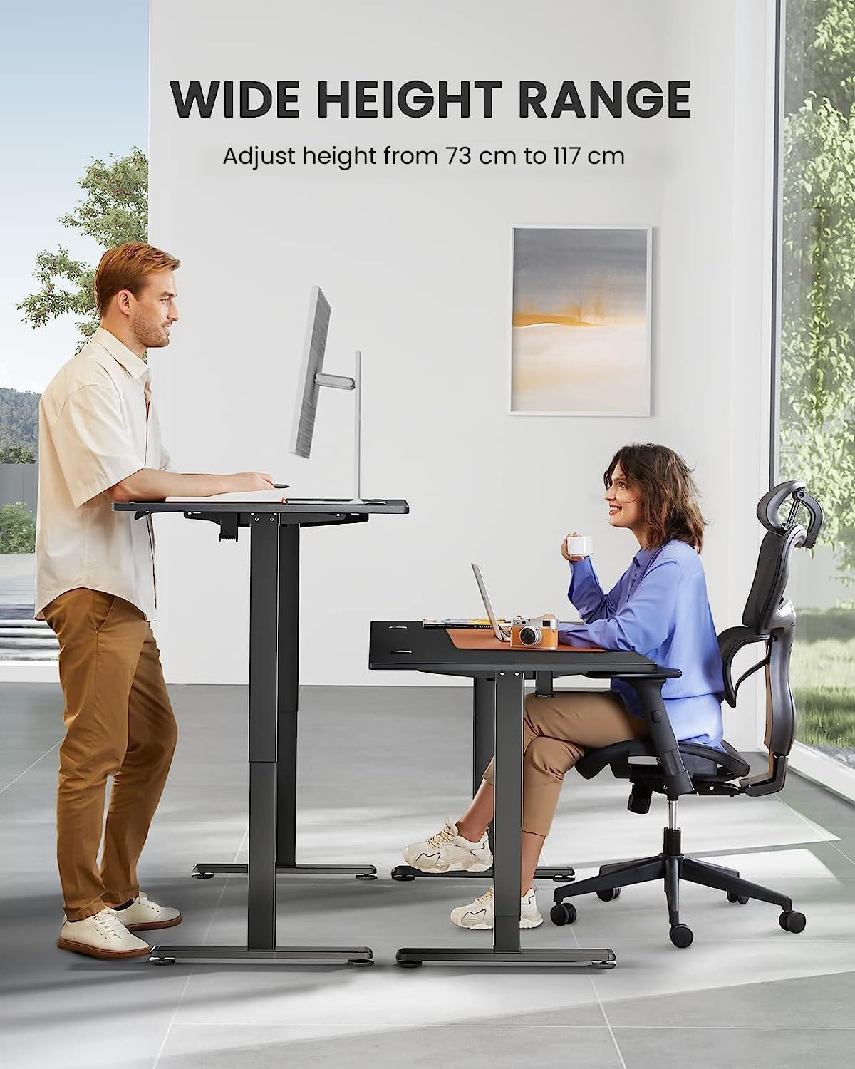 Drogo Artidesk Series Electric Height Adjustable Table Diy, Sit Stand Gaming Desk, with 3 Yr Warranty 120X60Cm - Carbon Black