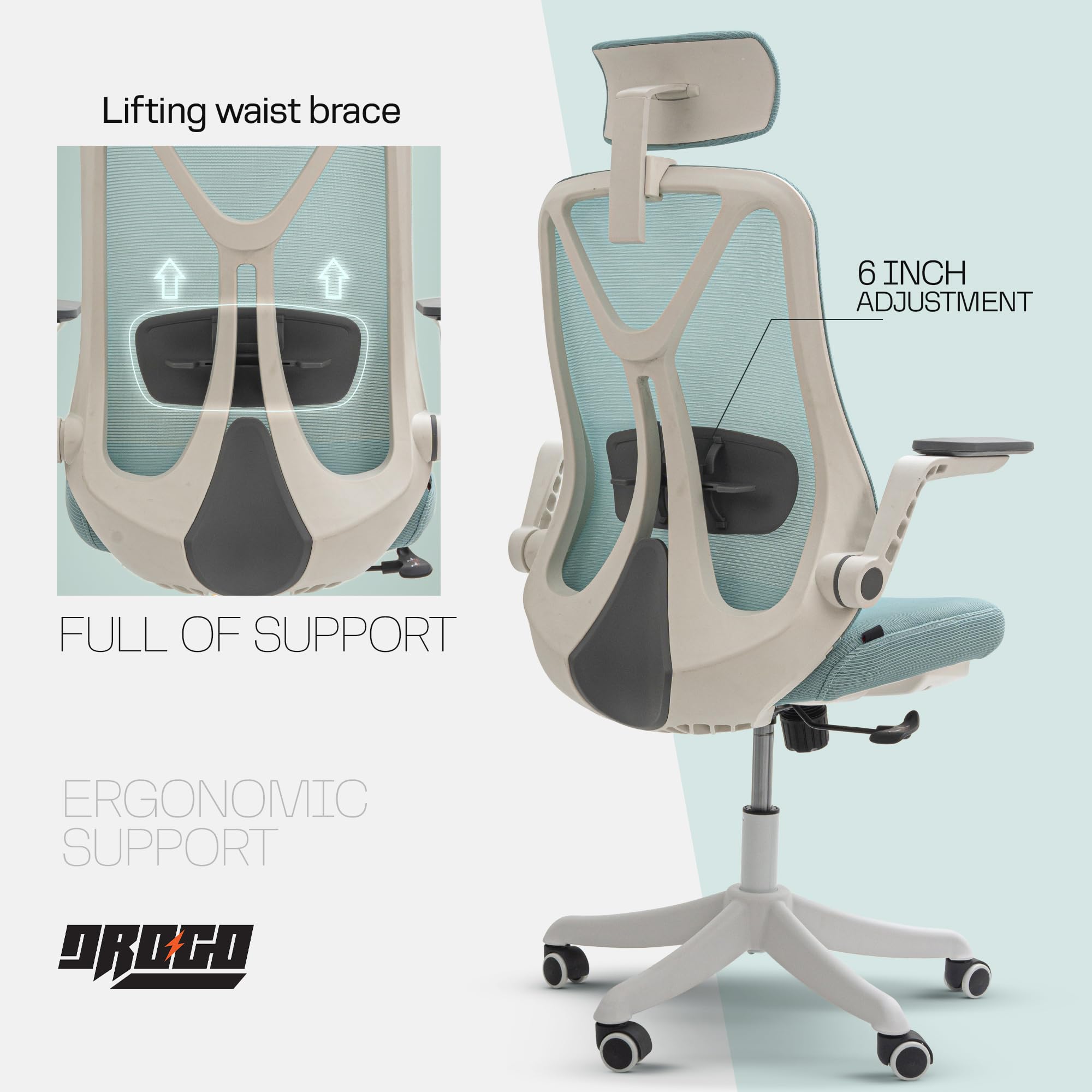 Drogo ComfortFlex Premium Ergonomic Office Chair for Work from Home