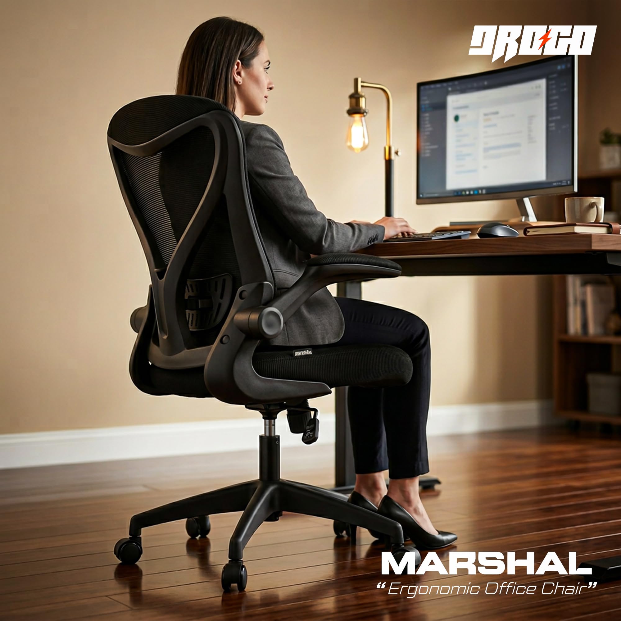 Drogo Marshal Lite Ergonomic Office Chair for Work from Home