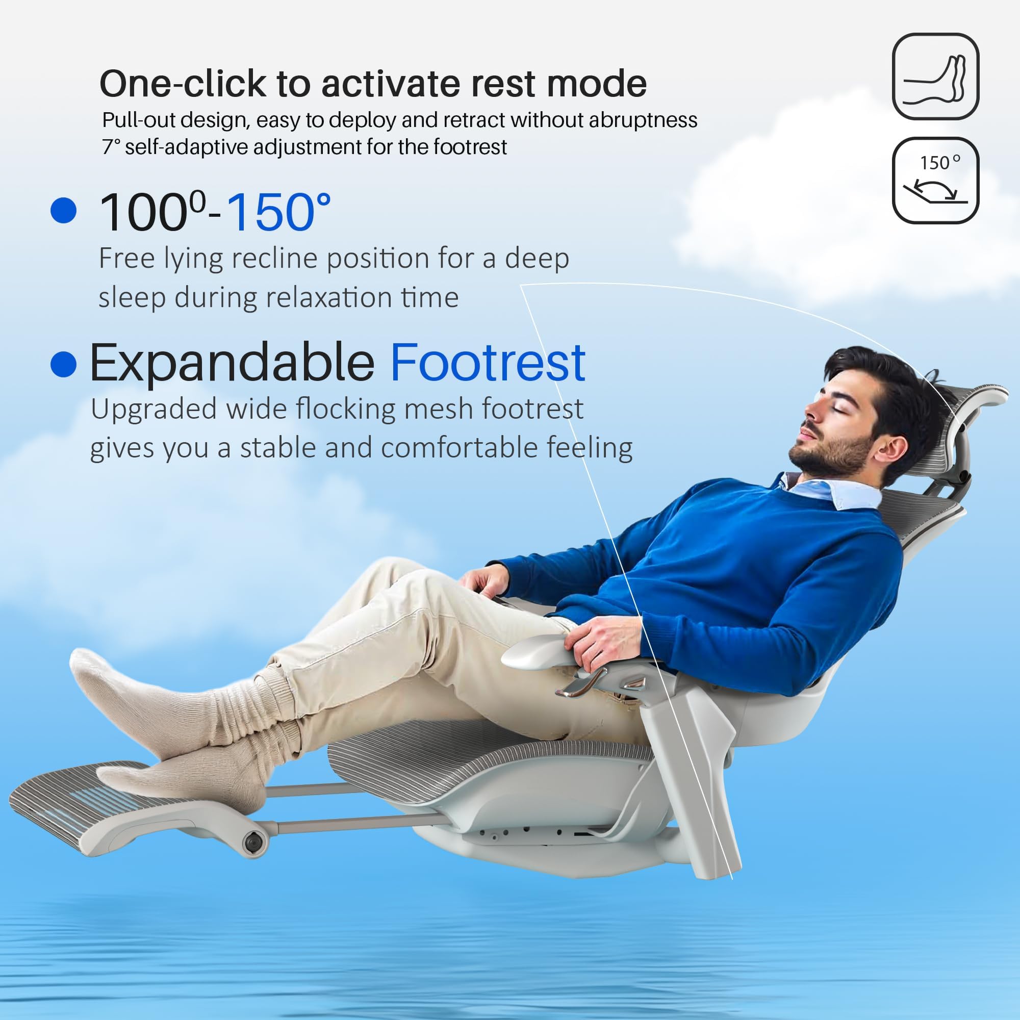 Drogo Ergo Flow Ergonomic Office Chair with Dynamic Lumbar Support & 3D Headrest