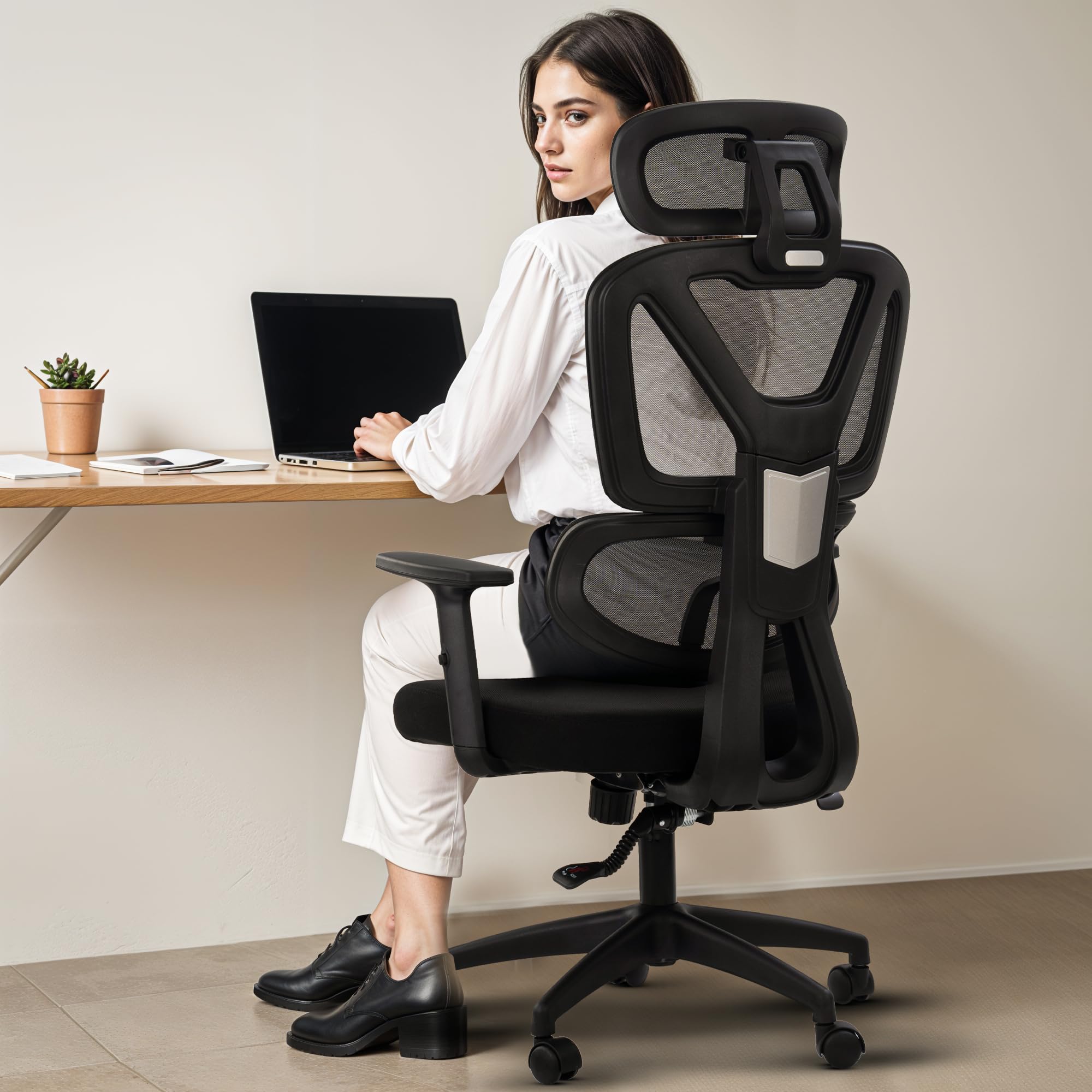 Drogo FlexY Series Ergonomic Office Mesh Chair with Armrest