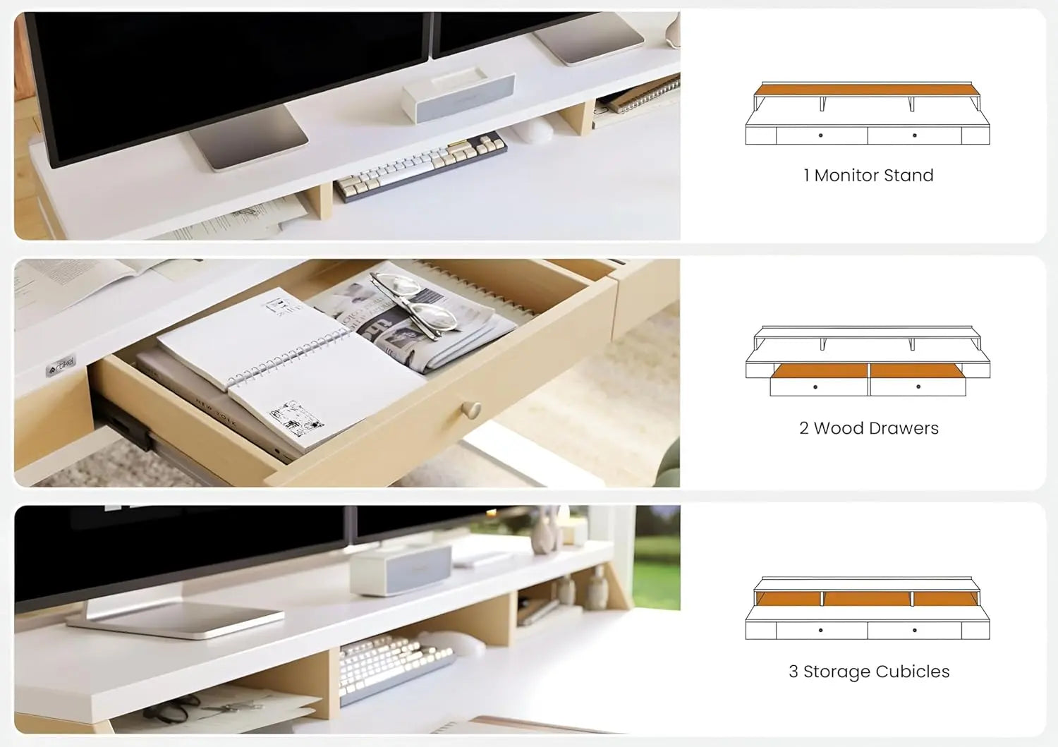 Drogo Artikel Valor Electric Height Adjustable Standing Desk with Storage Drawers & Shelves (Right Cabinet) Galaxy Incorporation