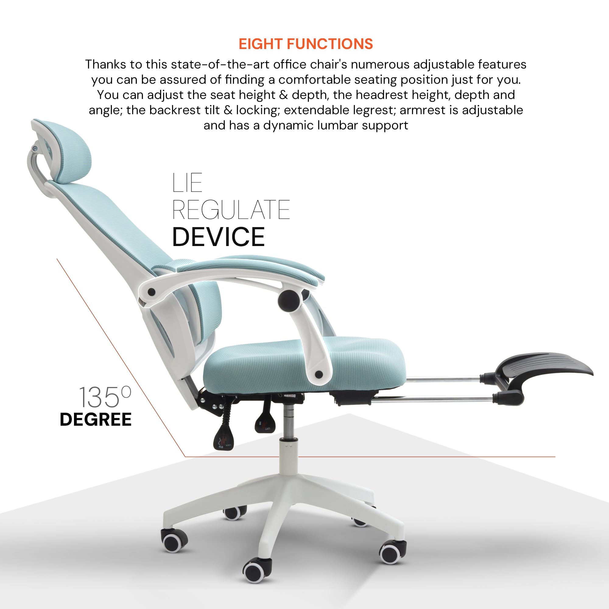 Drogo ComfortPro Premium Ergonomic Office Chair for Work from Home,Mesh Chair for Office