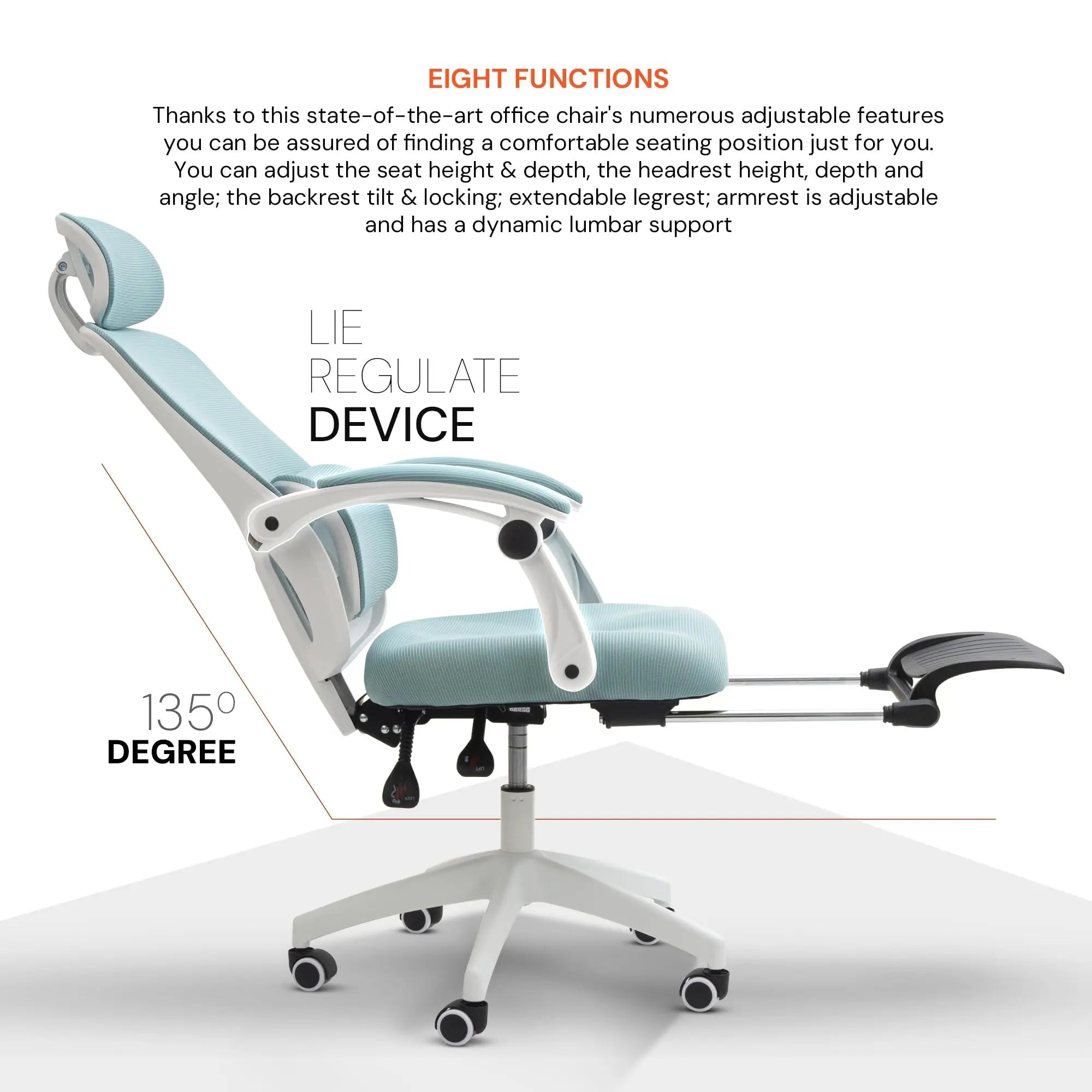 Drogo ComfortPro Premium Ergonomic Adjustable Office Chair for Work from Home,Mesh Chair for Office Galaxy Incorporation