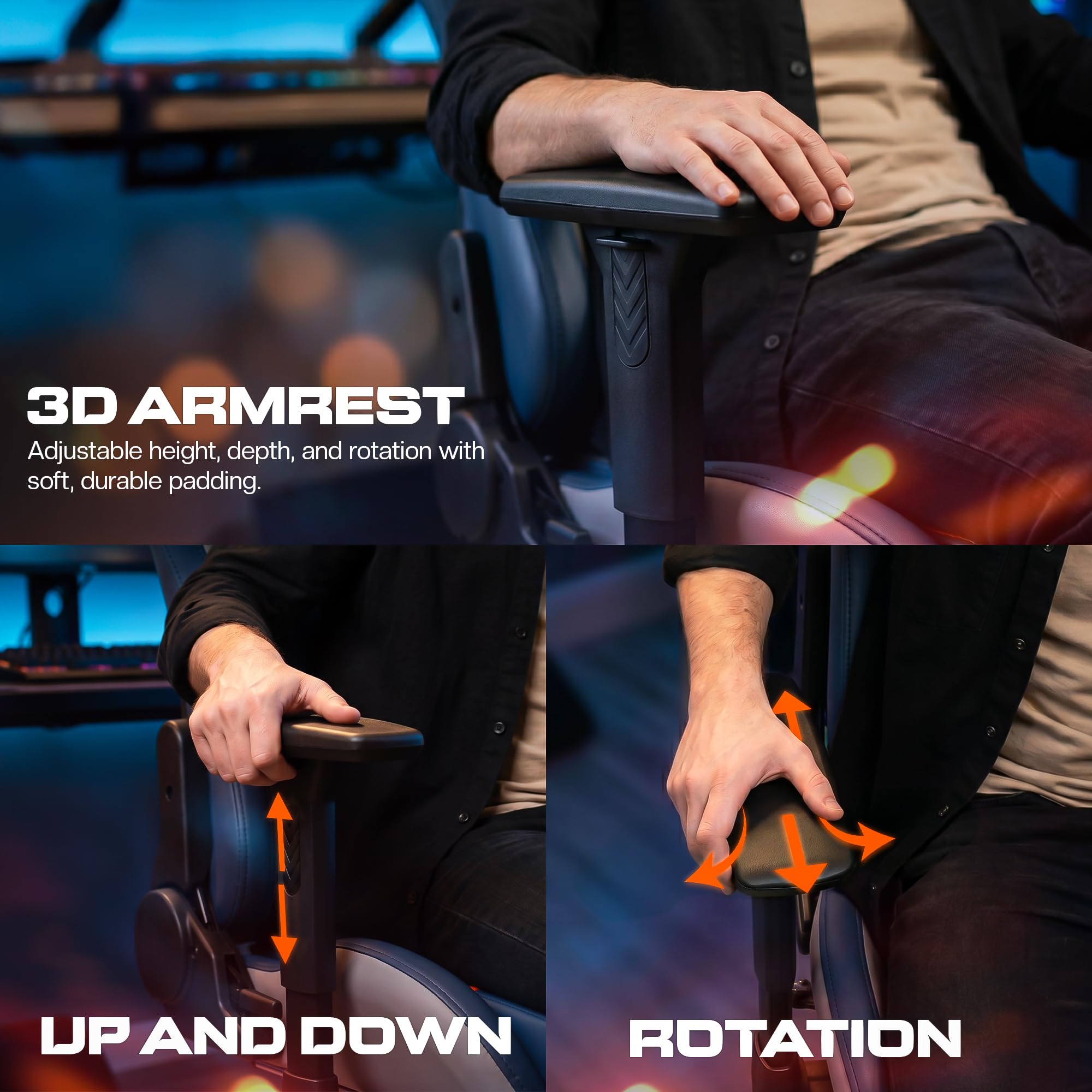 Drogo Racer Pro Series Gaming Chair Computer Chair With Pu Leather, Adjustable Seat