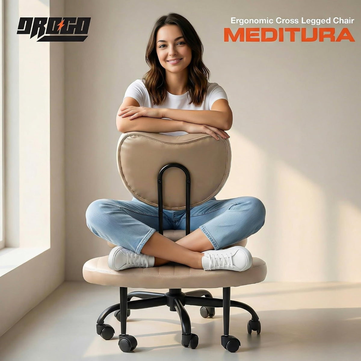 Ergonomic Cross Legged Office Chair