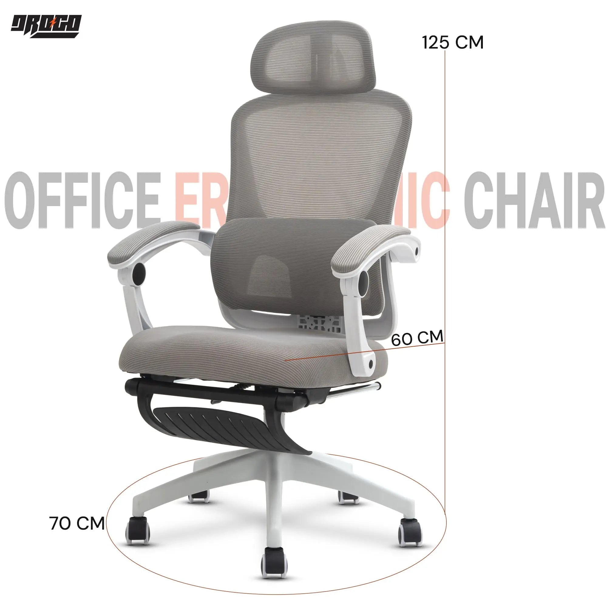 Drogo ComfortPro Premium Ergonomic Adjustable Office Chair for Work from Home,Mesh Chair for Office Galaxy Incorporation