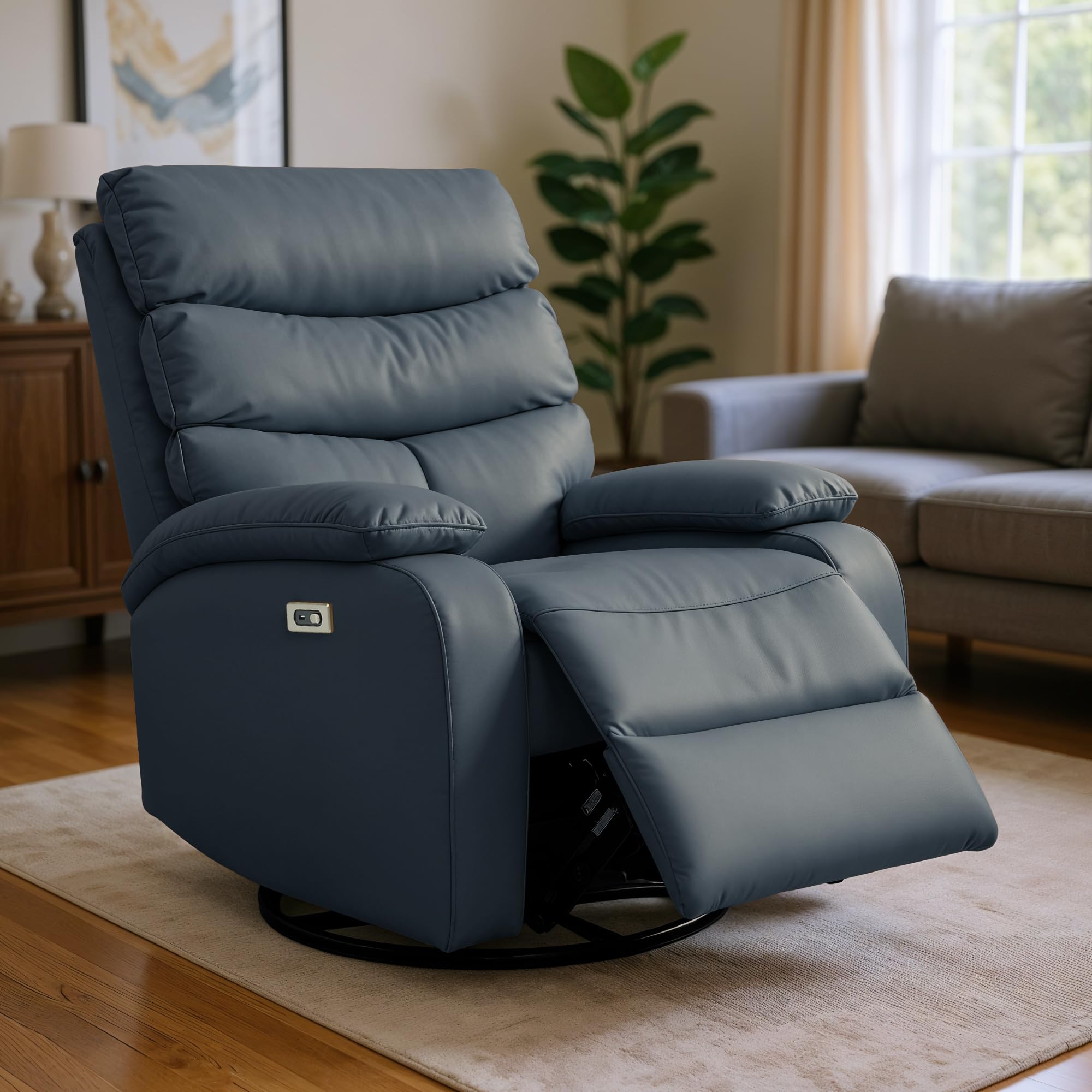 Drogo Velora Electric Motorised Recliner Sofa 1 Seater with Rocking, Revolving & Rapid Recline Technology