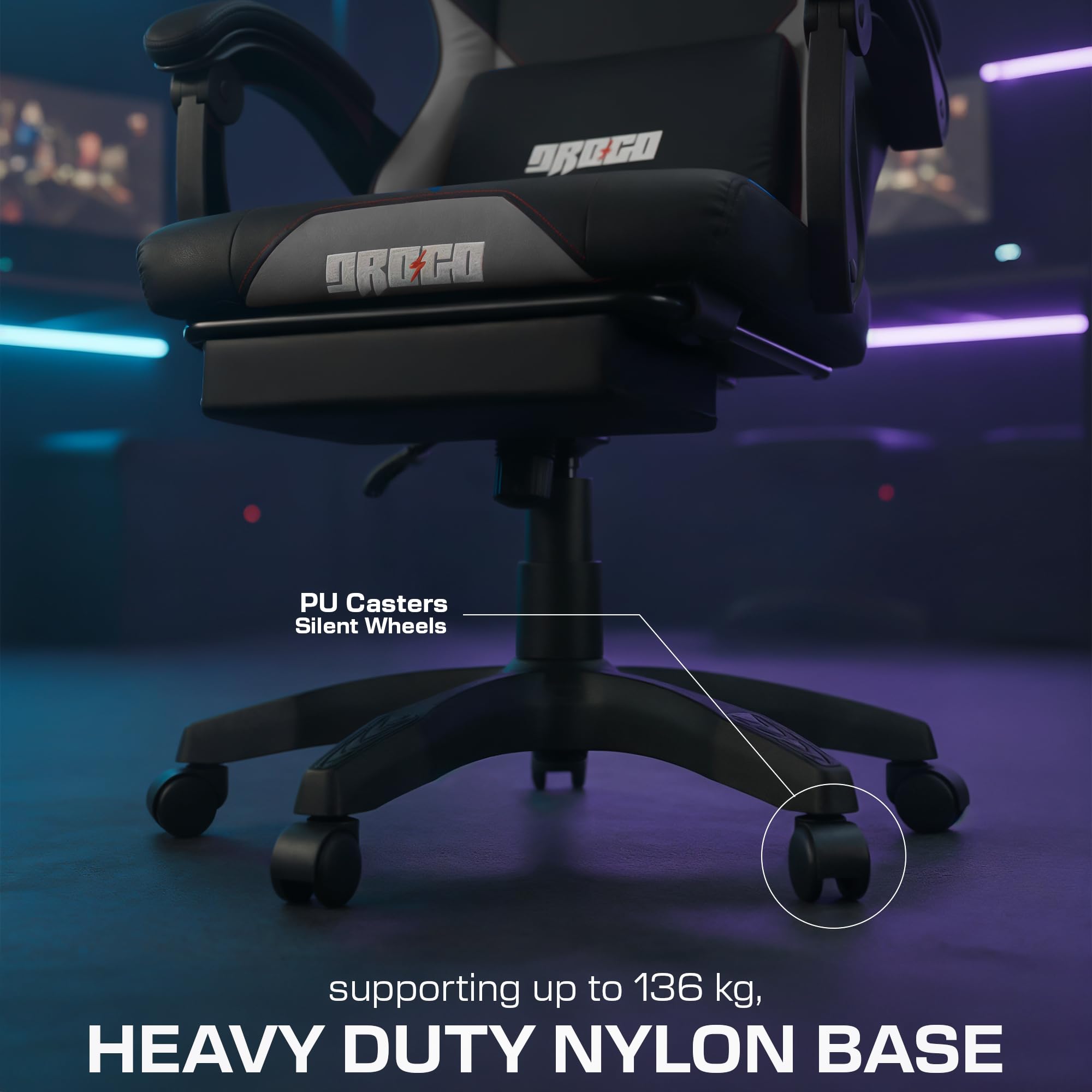 Drogo Auro X1 Ergonomic Gaming Chair with Premium PU Leather Fabric