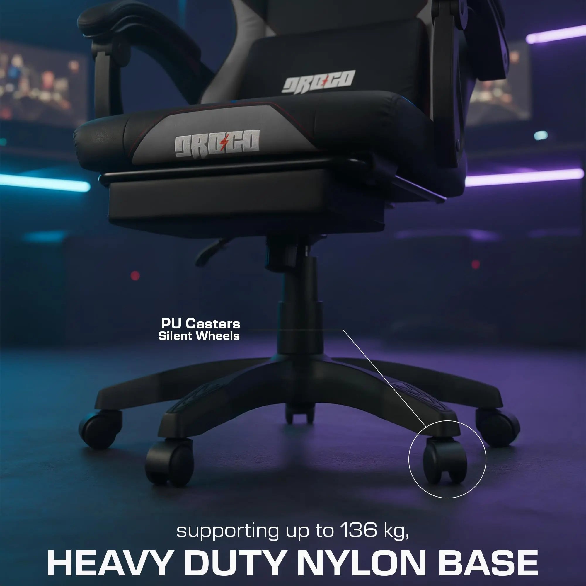 Drogo Auro X1 Ergonomic Gaming Chair with Premium PU Leather Fabric Drogo India