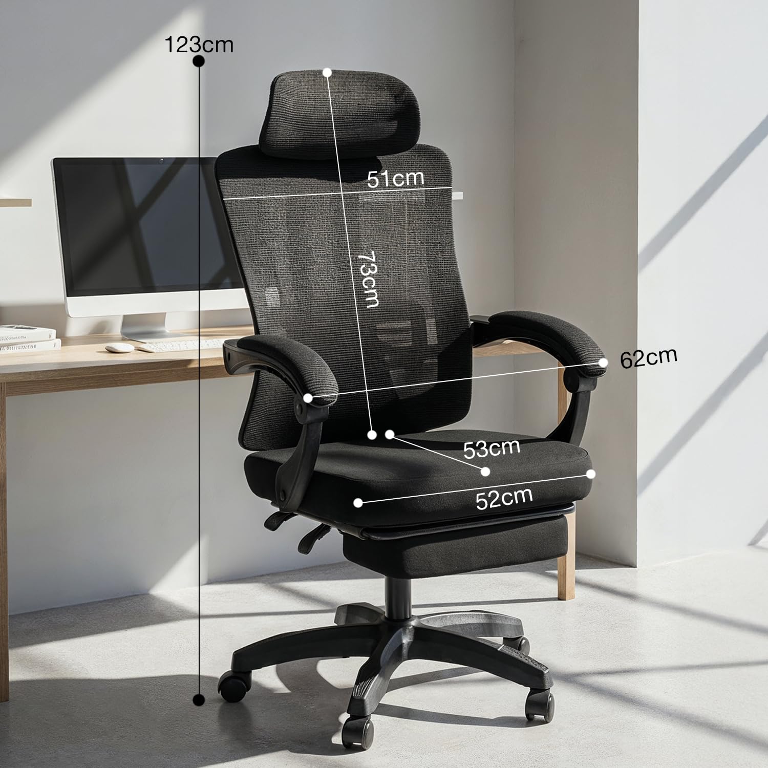 Drogo Flexo Ergonomic Office Chair For Work From Home With Breathable Mesh