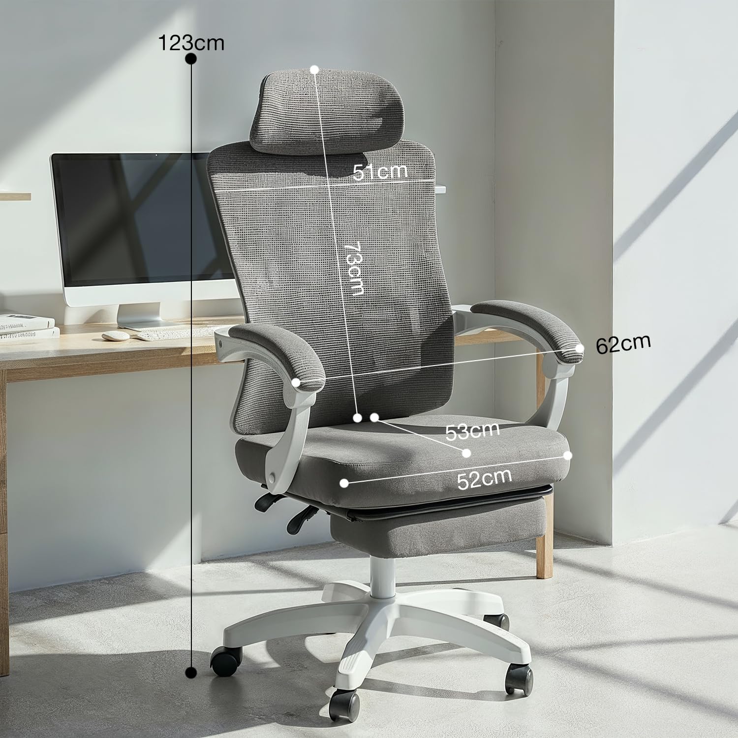 Drogo Flexo Ergonomic Office Chair For Work From Home With Breathable Mesh