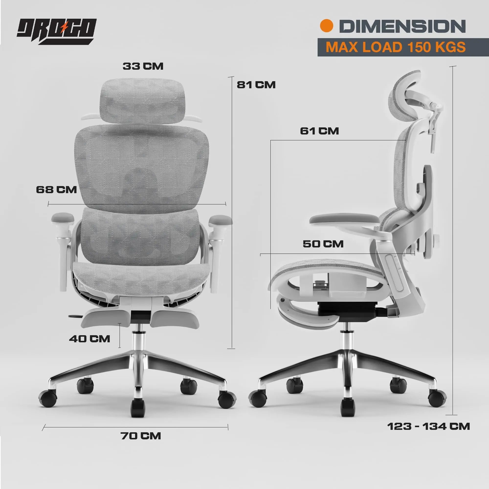 Drogo Evo Lounge Office Chair for Work from Home, Chair for Study with Breathable Mesh Drogo India