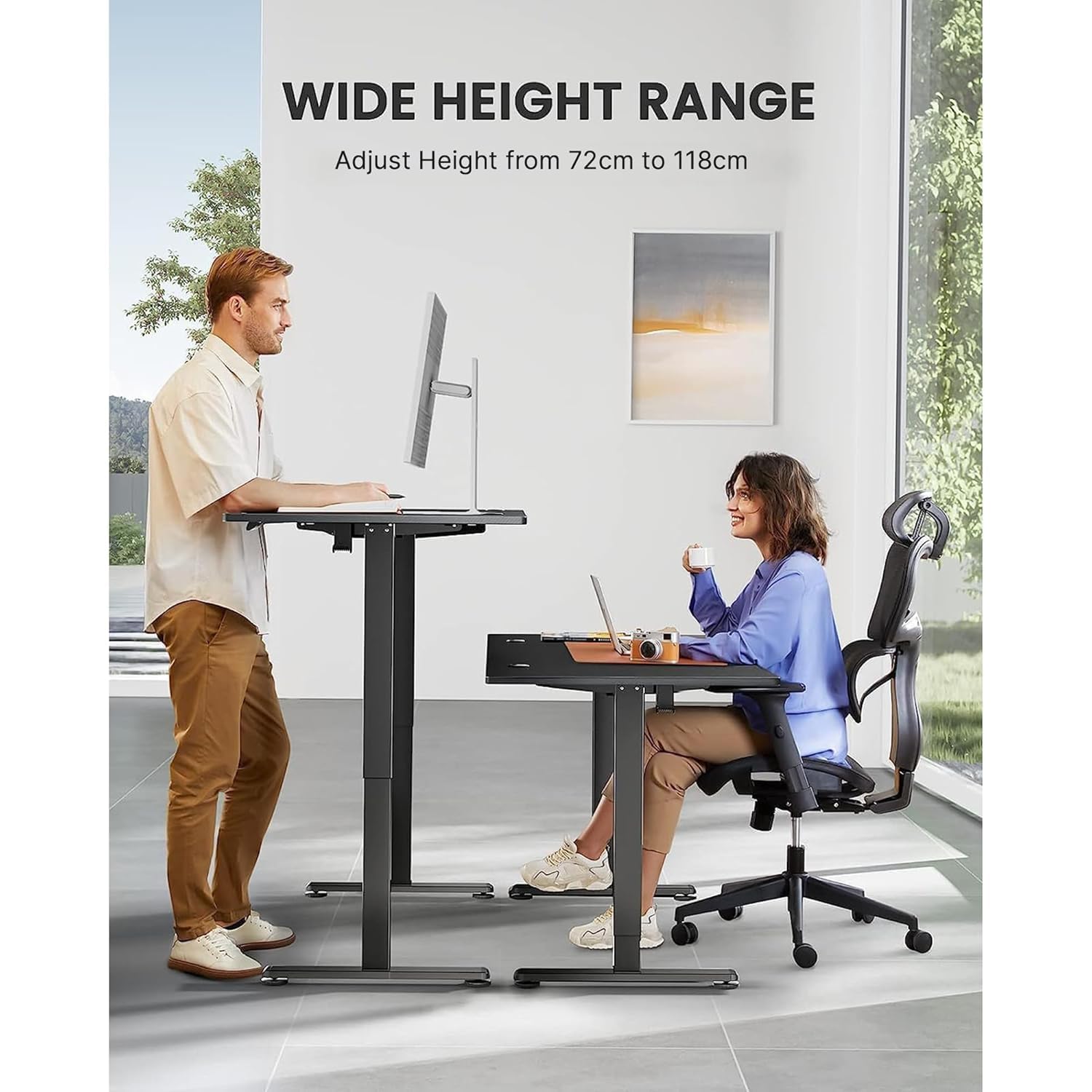 Drogo Artidesk Lite X-Large Electric Height Adjustable Table for Office & Home (160x75cm)