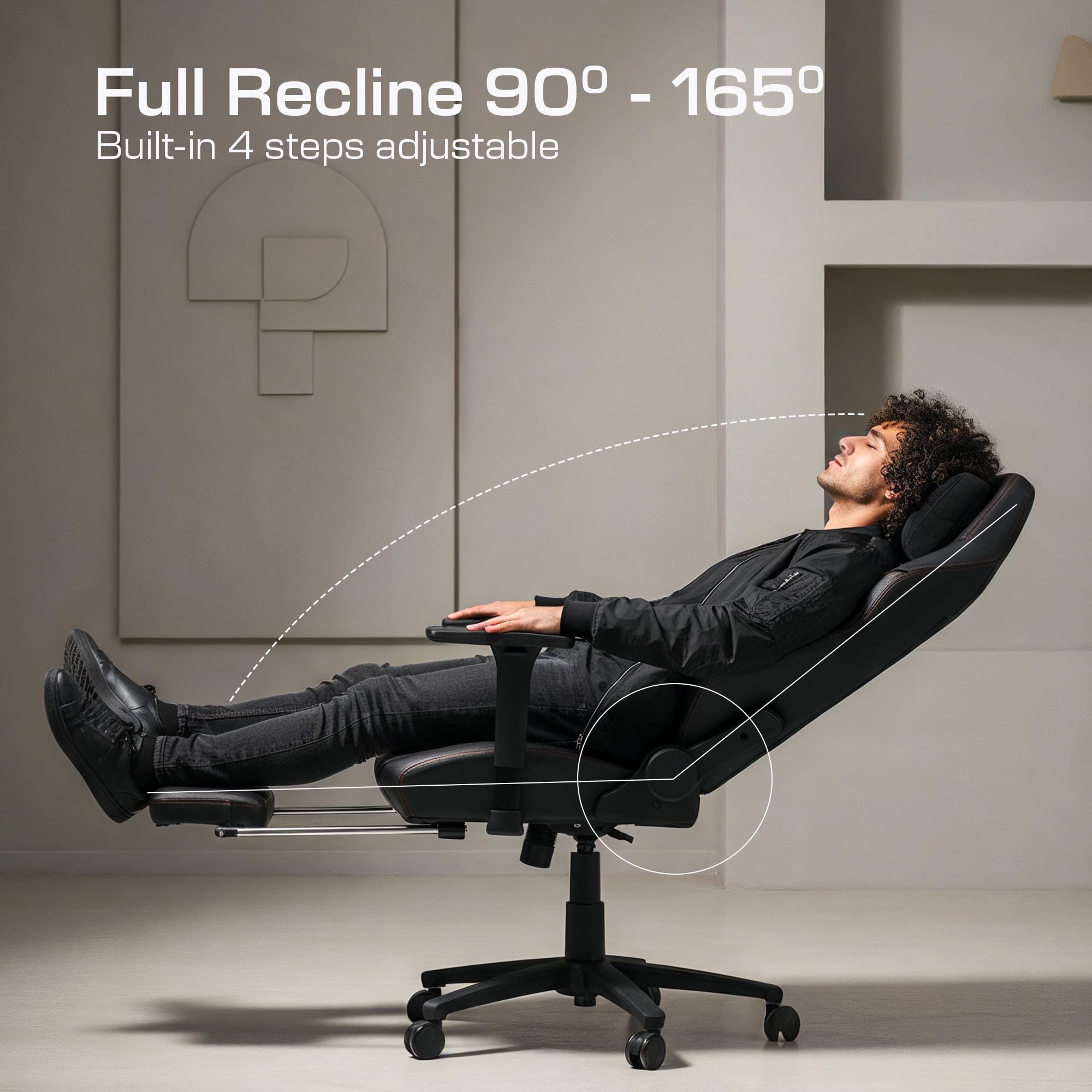 Drogo Titan Leto Ergonomic Gaming Chair with Hybrid Leatherette Fabric