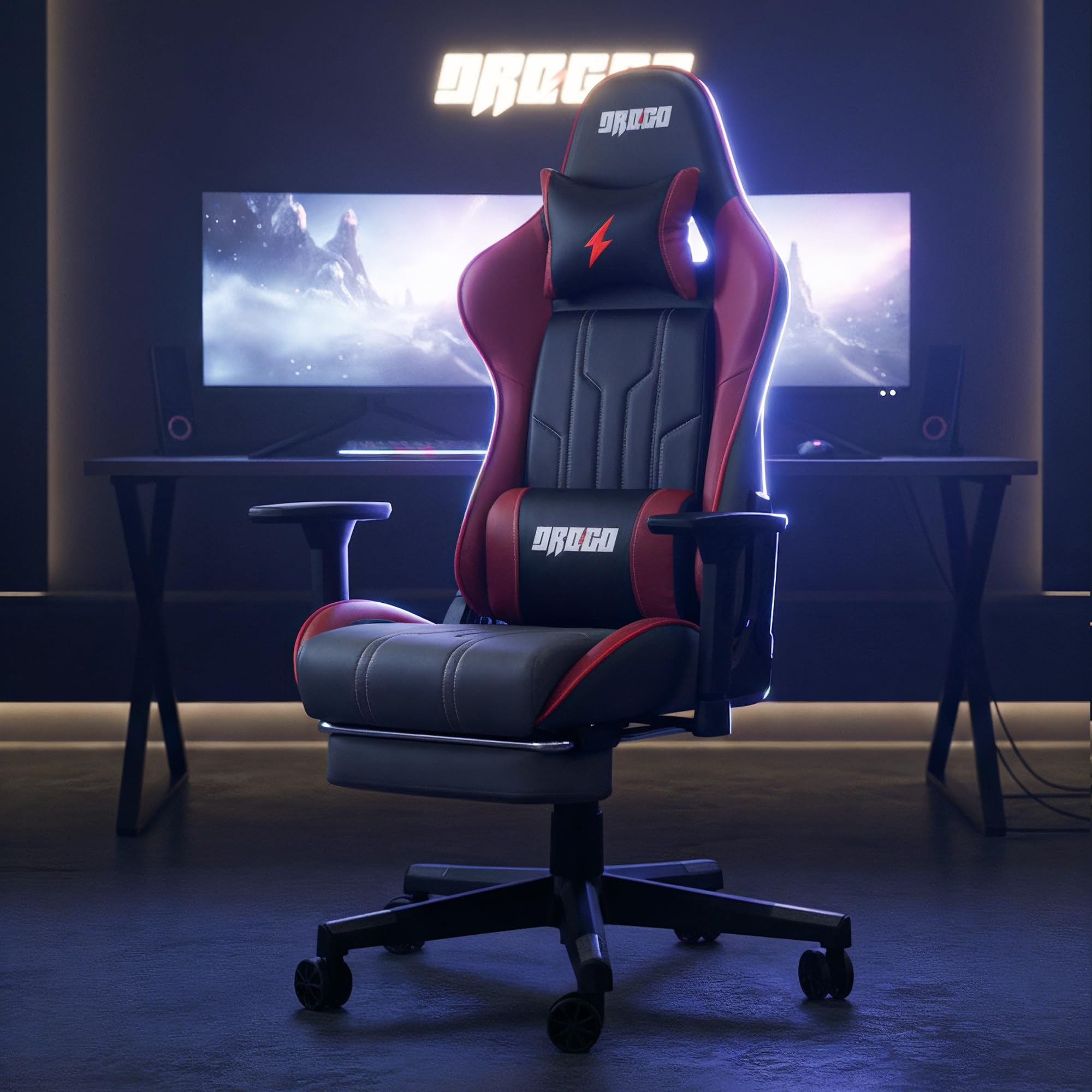 Drogo Wrath Pro Ergonomic Gaming Chair with Adjustable Seat, PU Leather