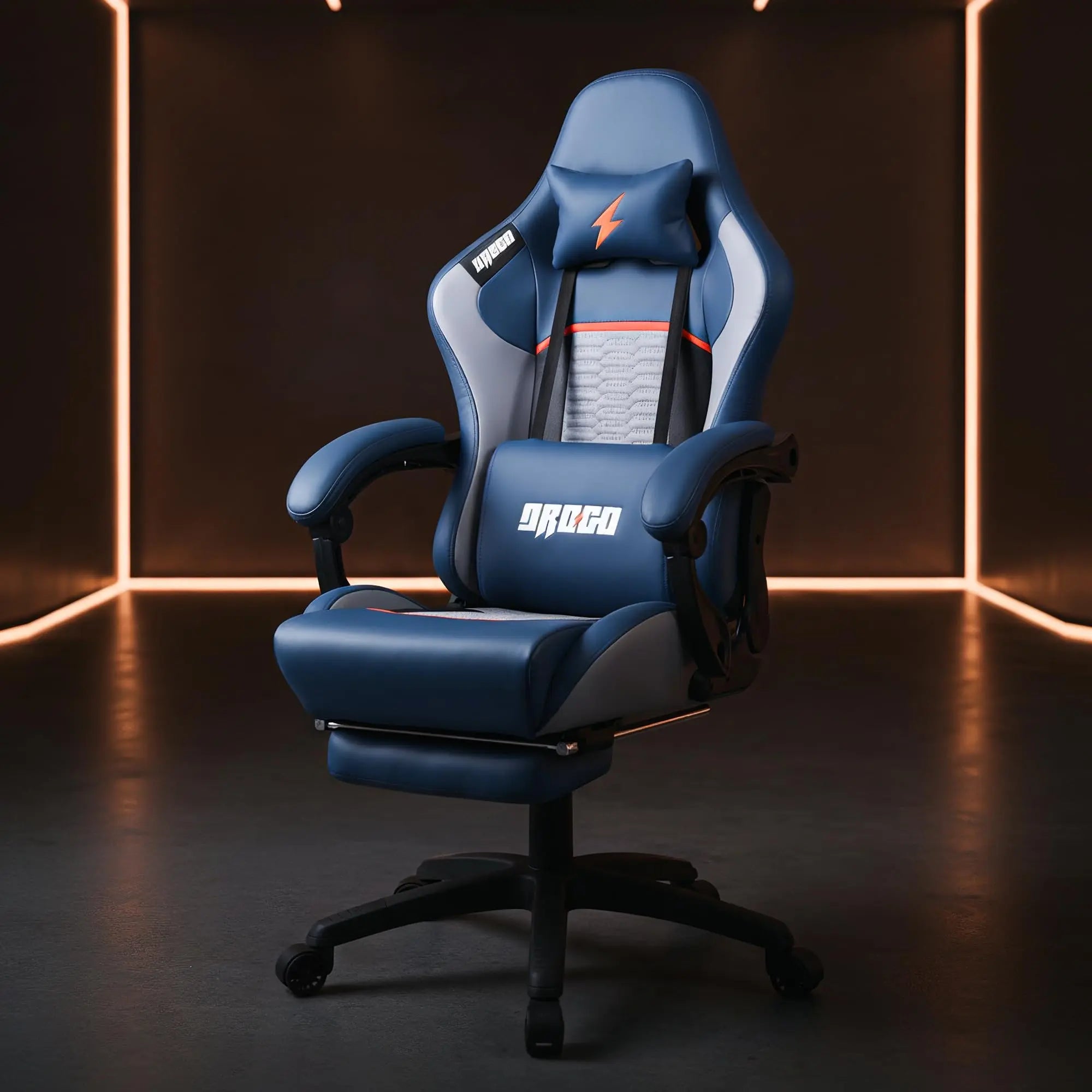 Drogo Racer Ergonomic Gaming Chair with 7 Way Adjustable Seat & Full Reclining Back Footrest Galaxy Incorporation
