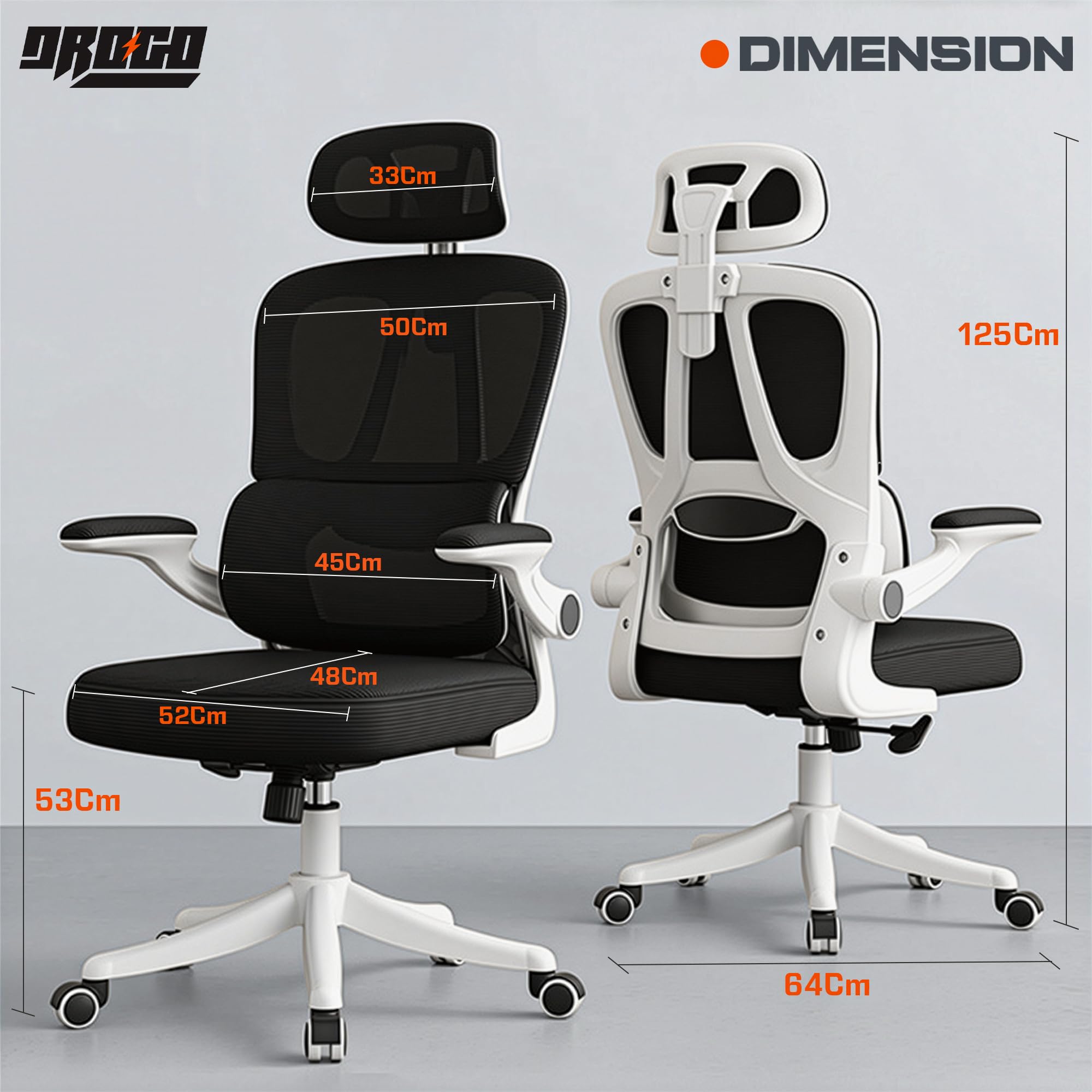 Drogo Ergonomic Office Chair for Work from Home, Desk Chair