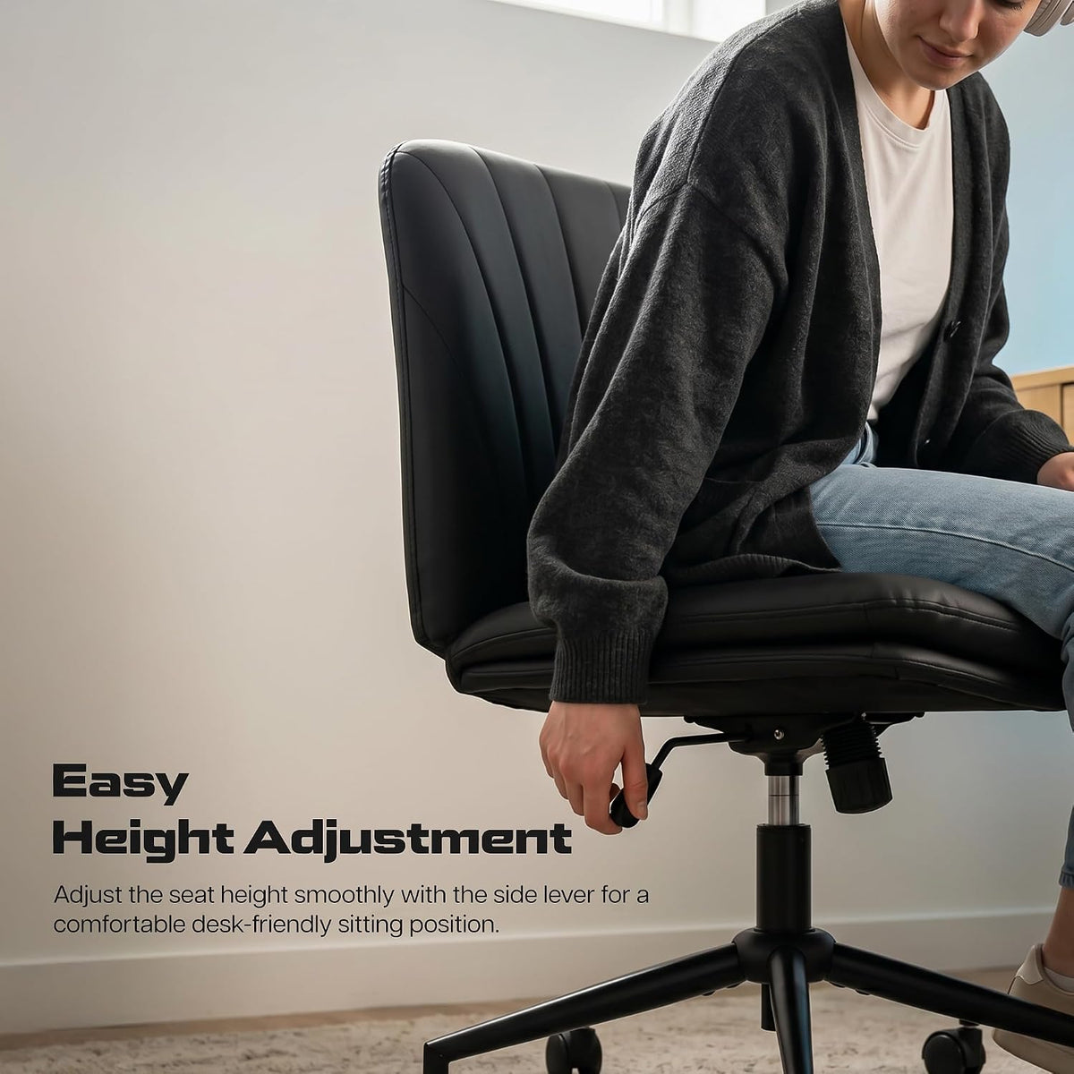 Zen Cross Legged Chair for Work from Home (Beige)
