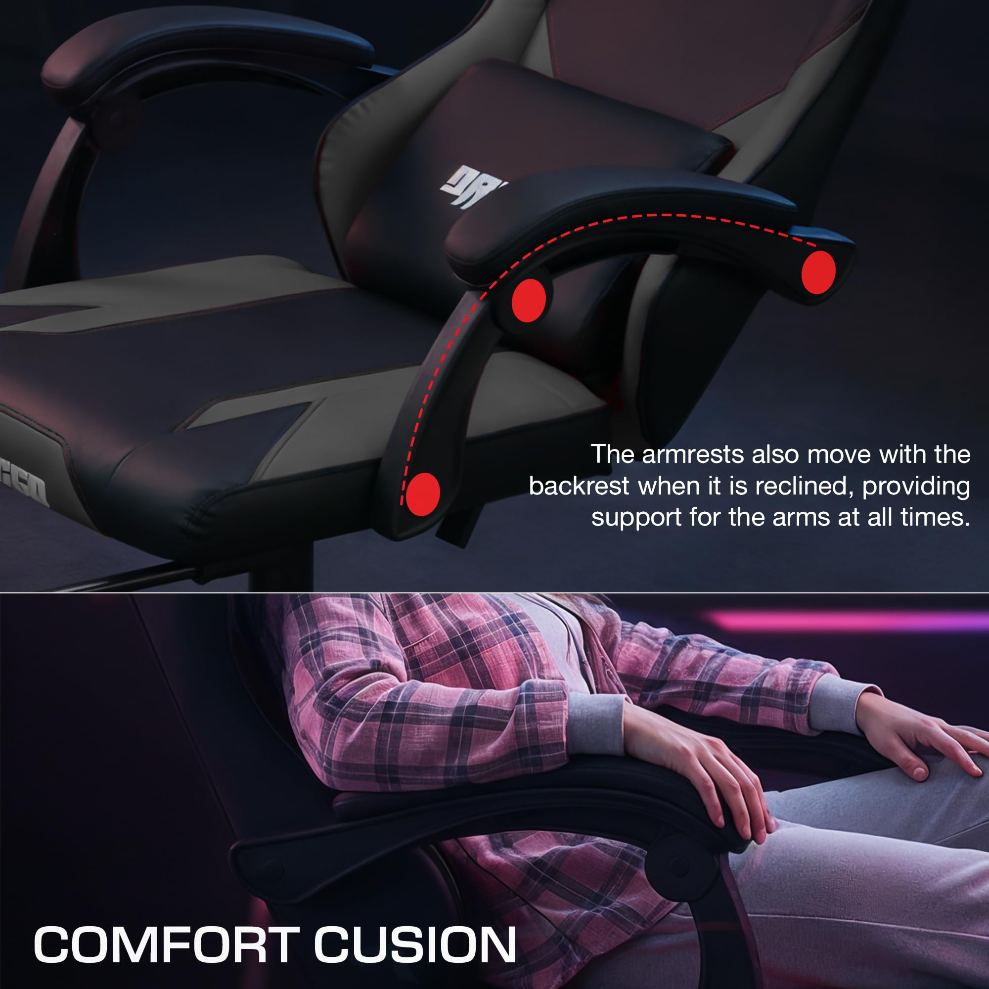 Drogo Auro X1 Ergonomic Gaming Chair with Premium PU Leather Fabric