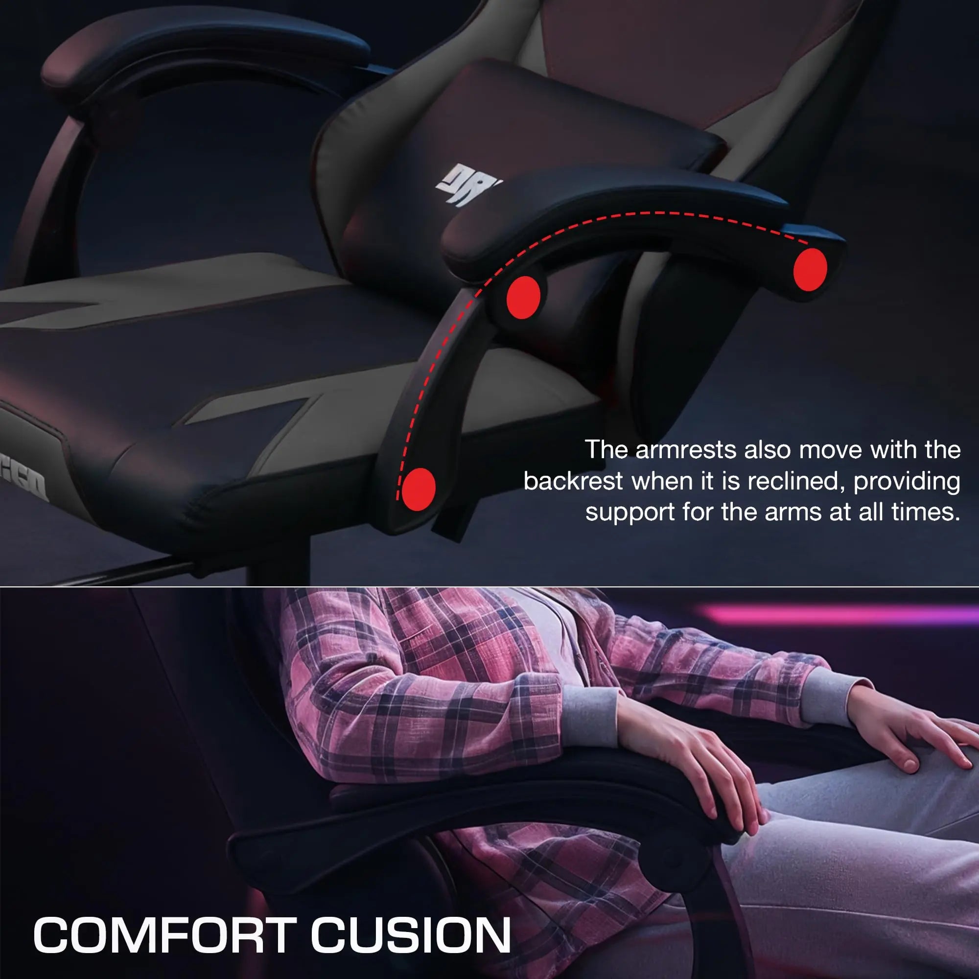 Drogo Auro X1 Ergonomic Gaming Chair with Premium PU Leather Fabric Drogo India