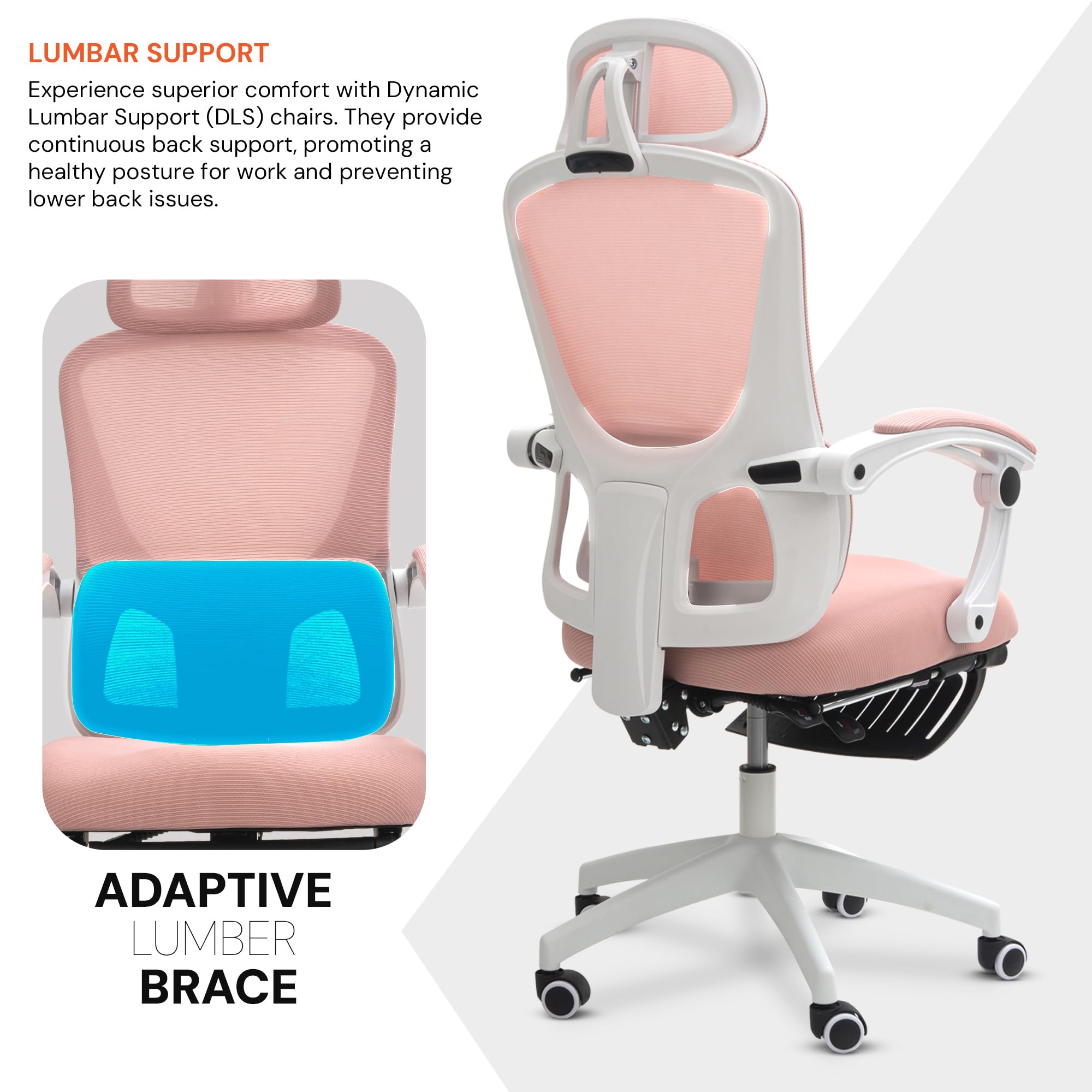 Drogo ComfortPro Premium Ergonomic Office Chair for Work from Home,Mesh Chair for Office