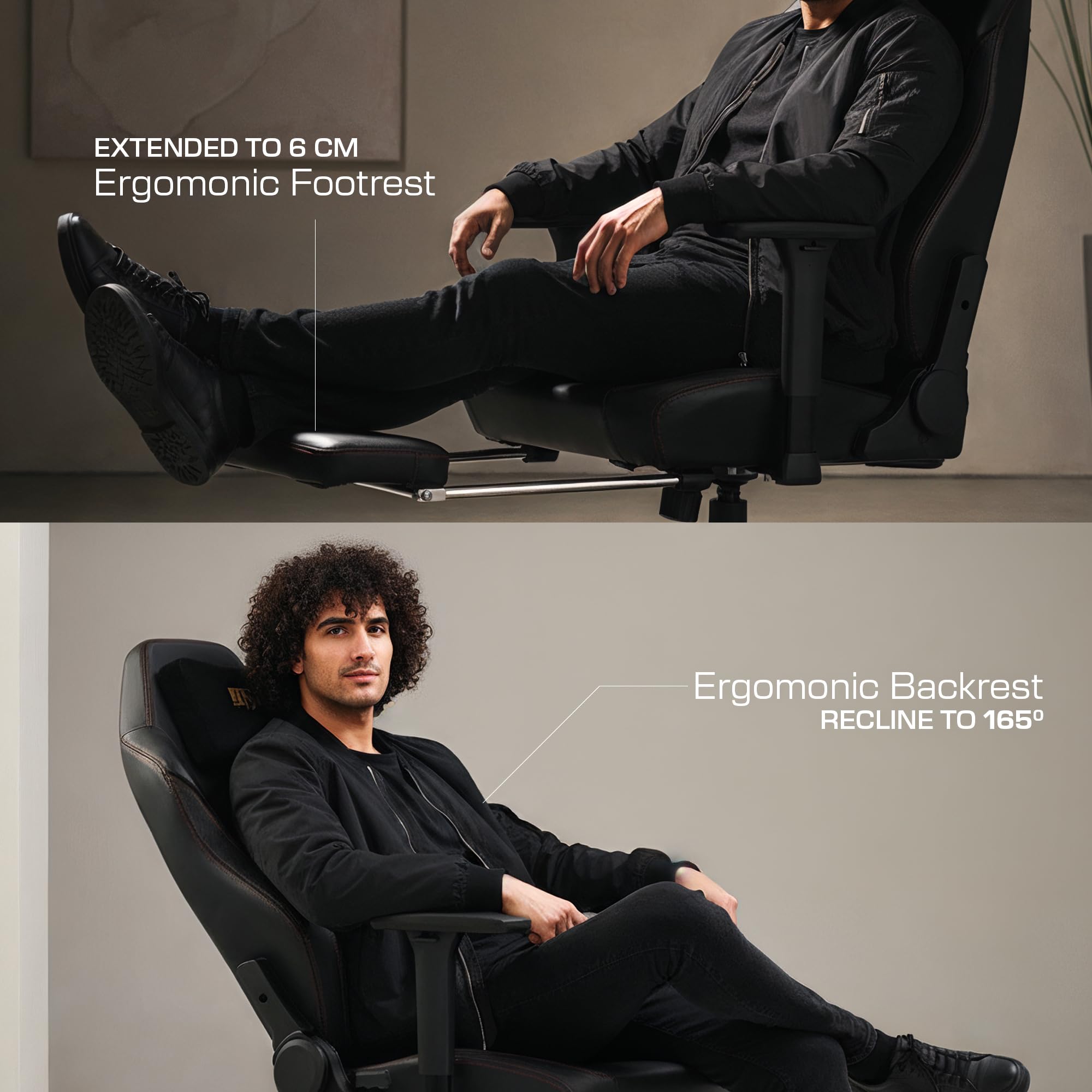 Drogo Titan Leto Ergonomic Gaming Chair with Hybrid Leatherette Fabric