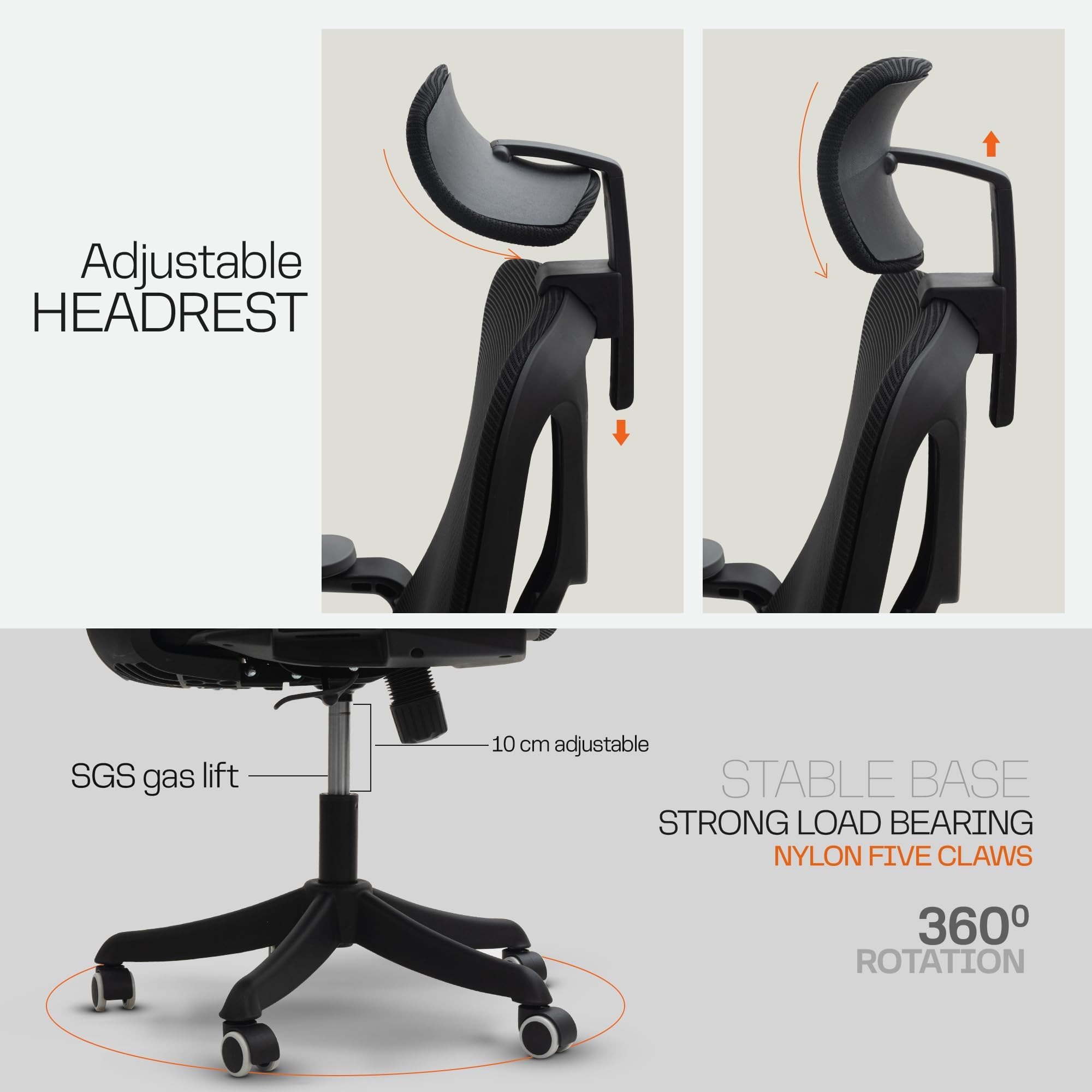 Drogo ComfortFlex Premium Ergonomic Office Chair for Work from Home