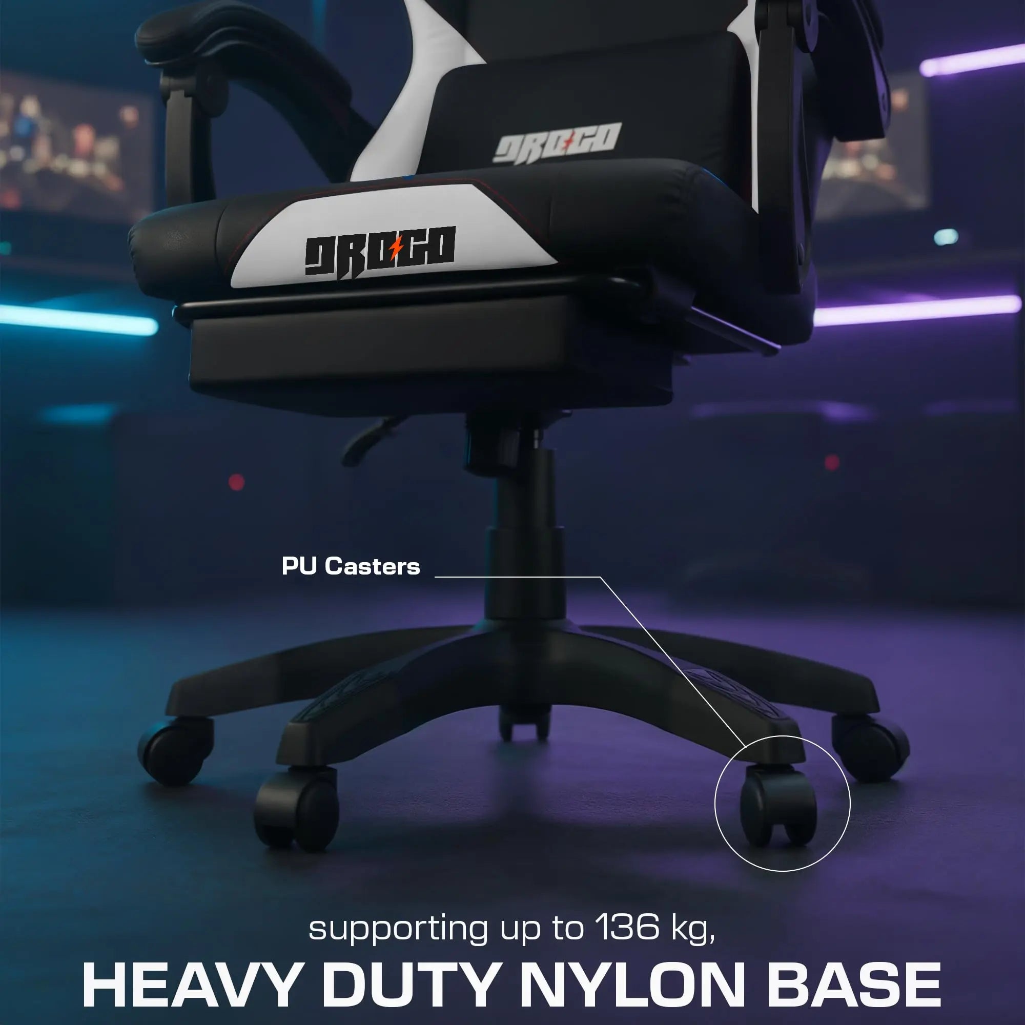 Drogo Auro X1 Ergonomic Gaming Chair with Premium PU Leather Fabric Drogo India