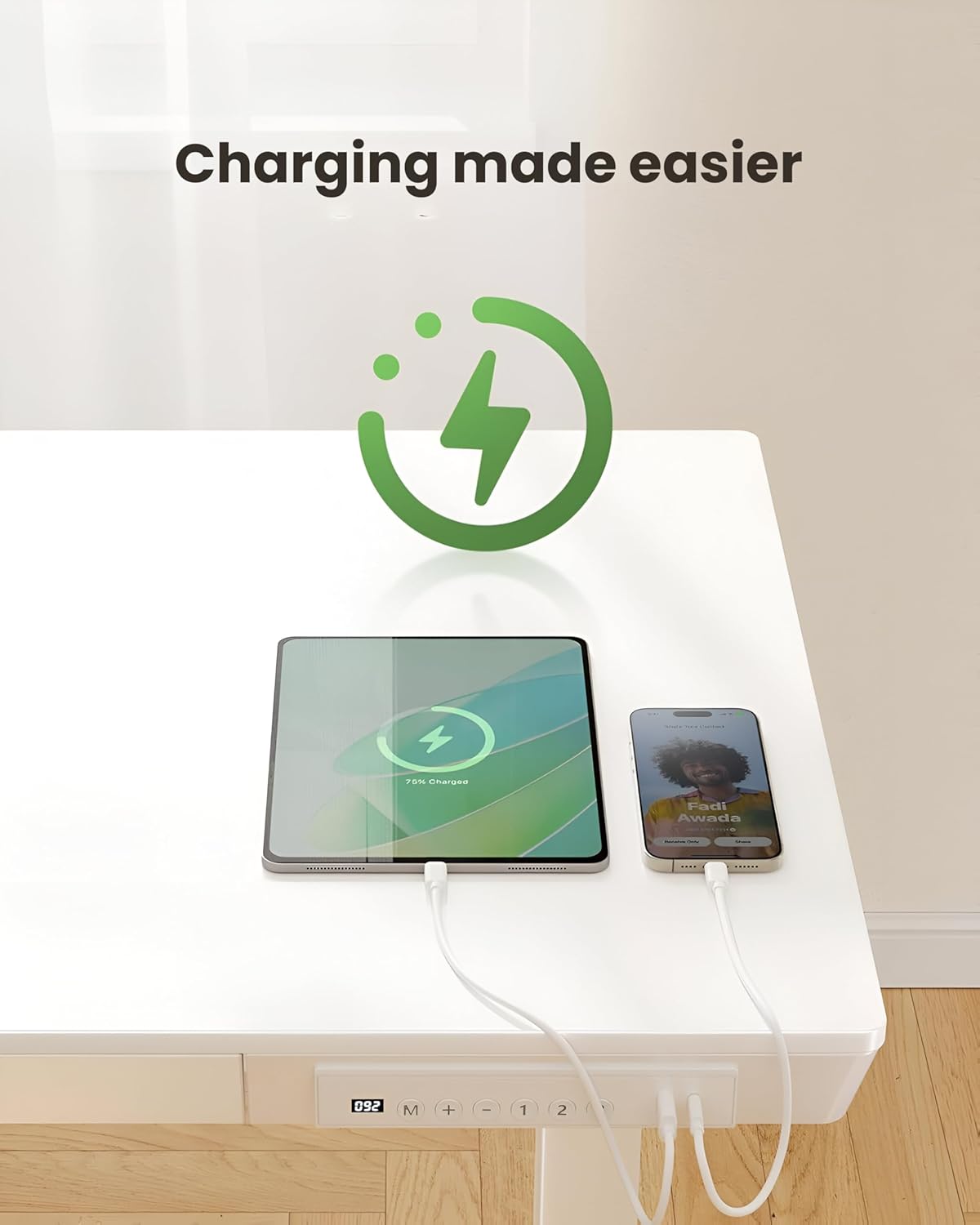 Drogo Artikel Advanced Pro Electric Height Adjustable Table DIY with 3 Year Warranty | Sit Stand Computer Desk 120 X 60 Cm - White