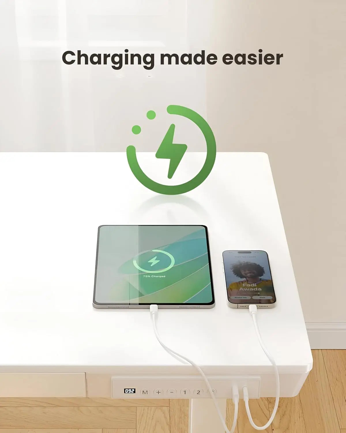 Drogo Artikel Advanced Pro Electric Height Adjustable Desk DIY with 3 Year Warranty Sit Stand Computer Desk 120 X 60 Cm - White Drogo India