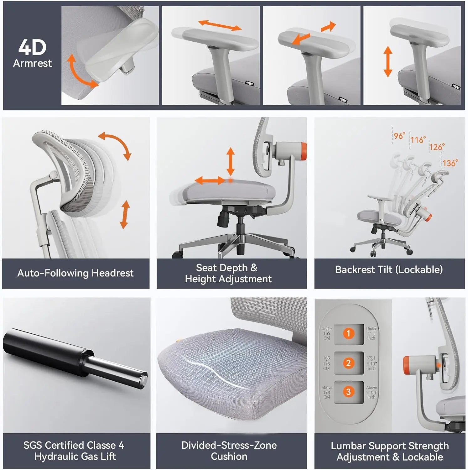 Drogo PosturePro Office Chair for Work from Home, High Back Chair Galaxy Incorporation