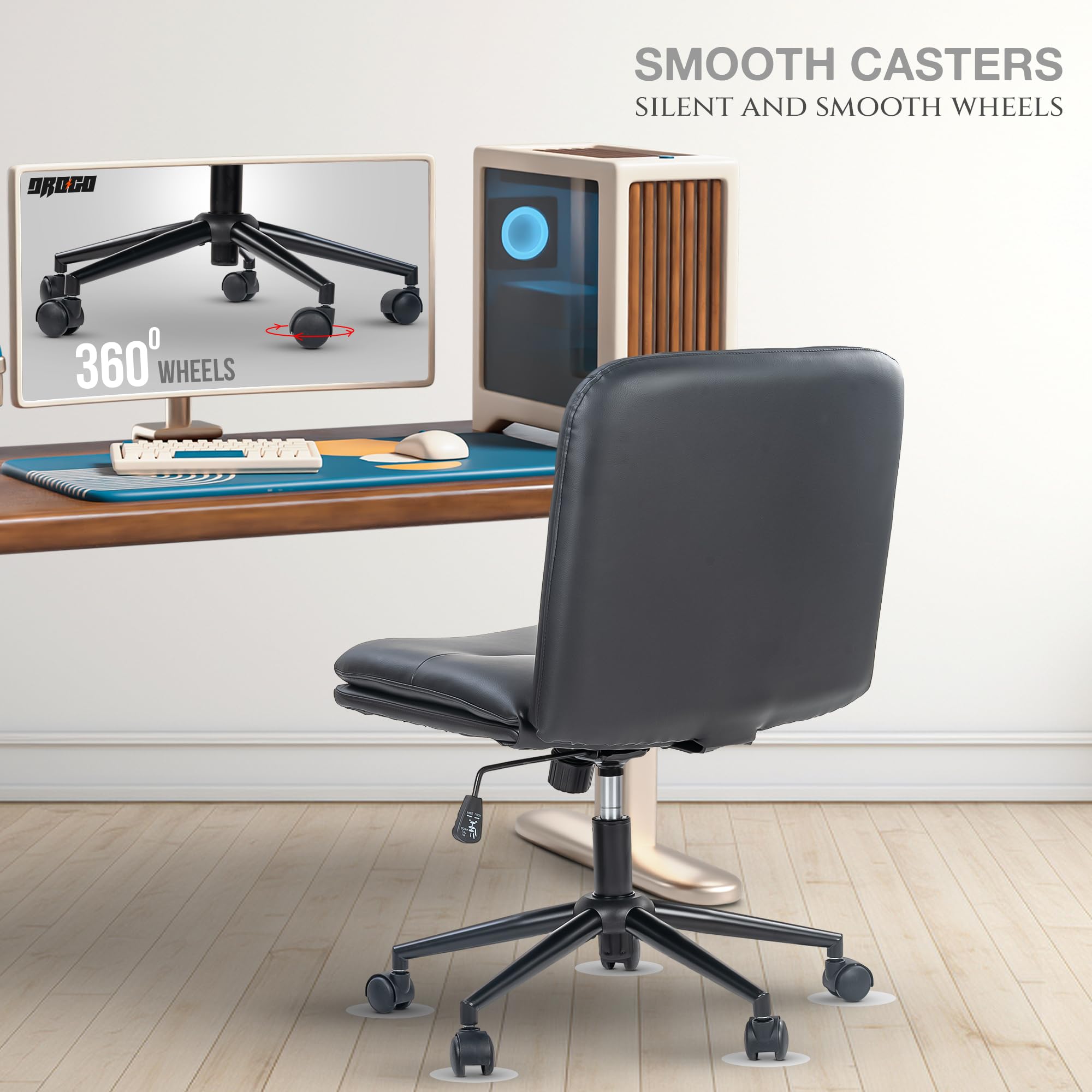 Drogo Zen Pro Cross Legged Chair for Work from Home, Cross Legged Wide Computer Chair