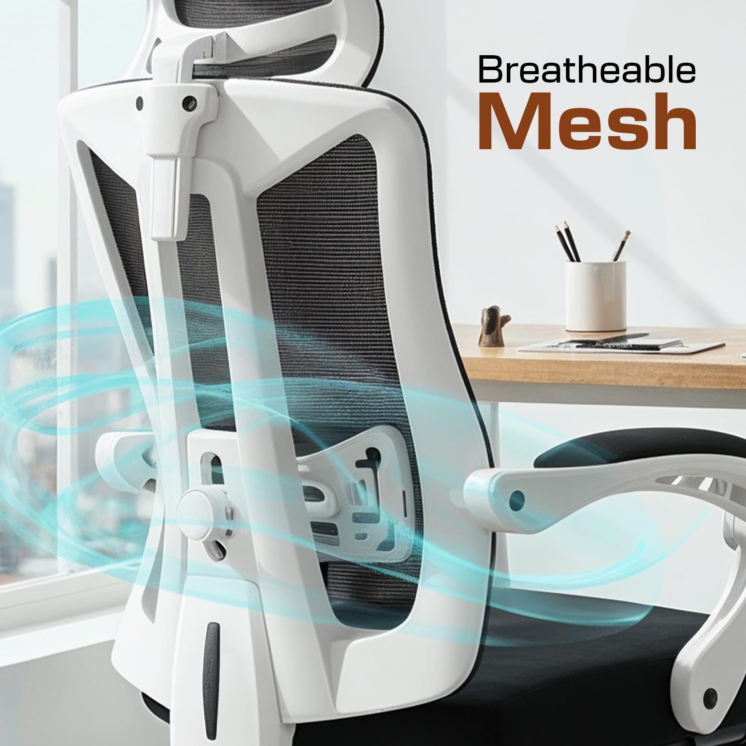 Drogo Flexo Ergonomic Office Chair For Work From Home With Breathable Mesh