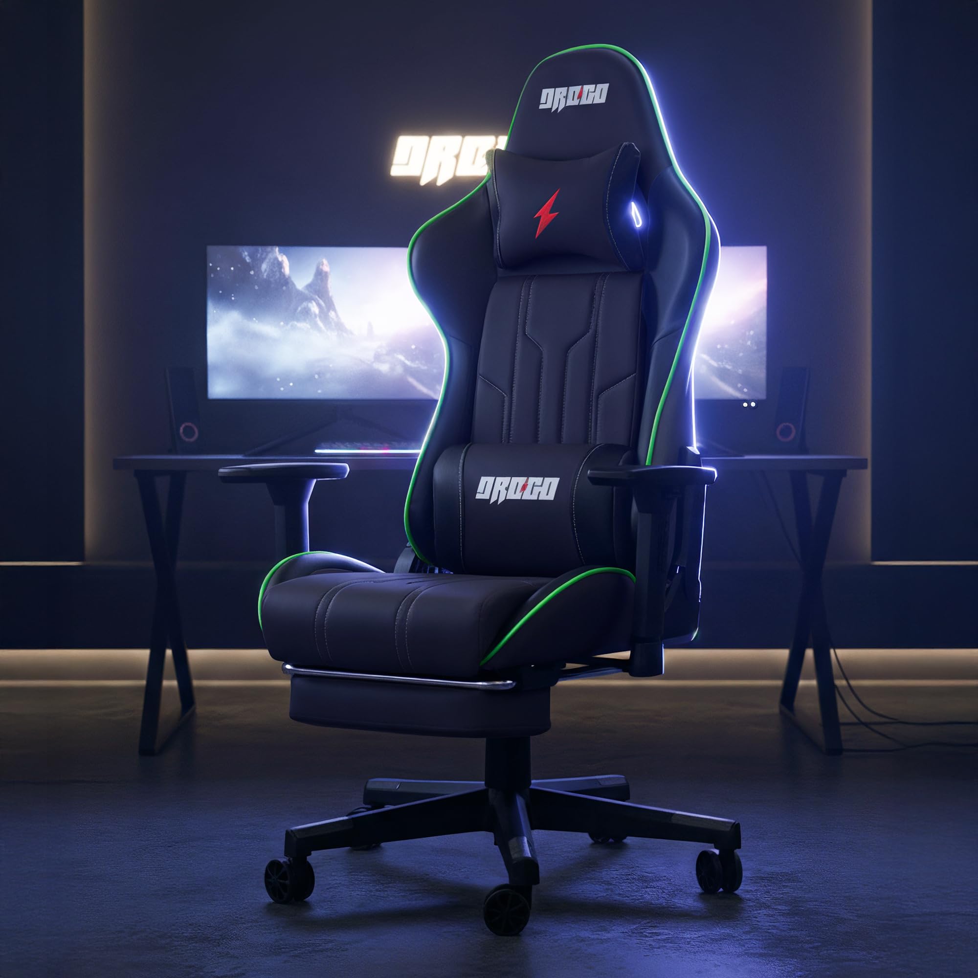 Drogo Wrath Pro Ergonomic Gaming Chair with Adjustable Seat, PU Leather