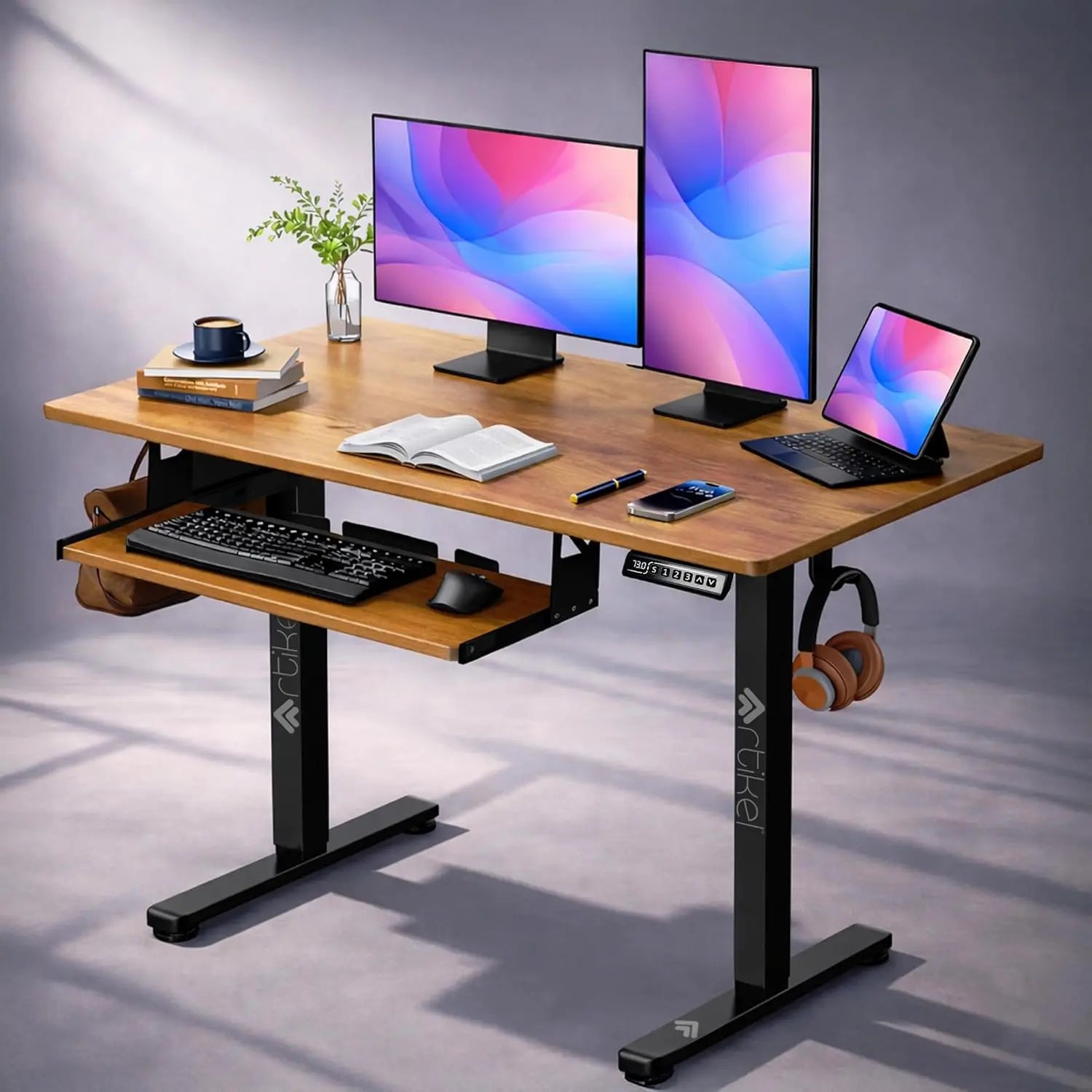 Drogo Electric Height Adjustable Table for Office Work (120x60cm) Drogo India