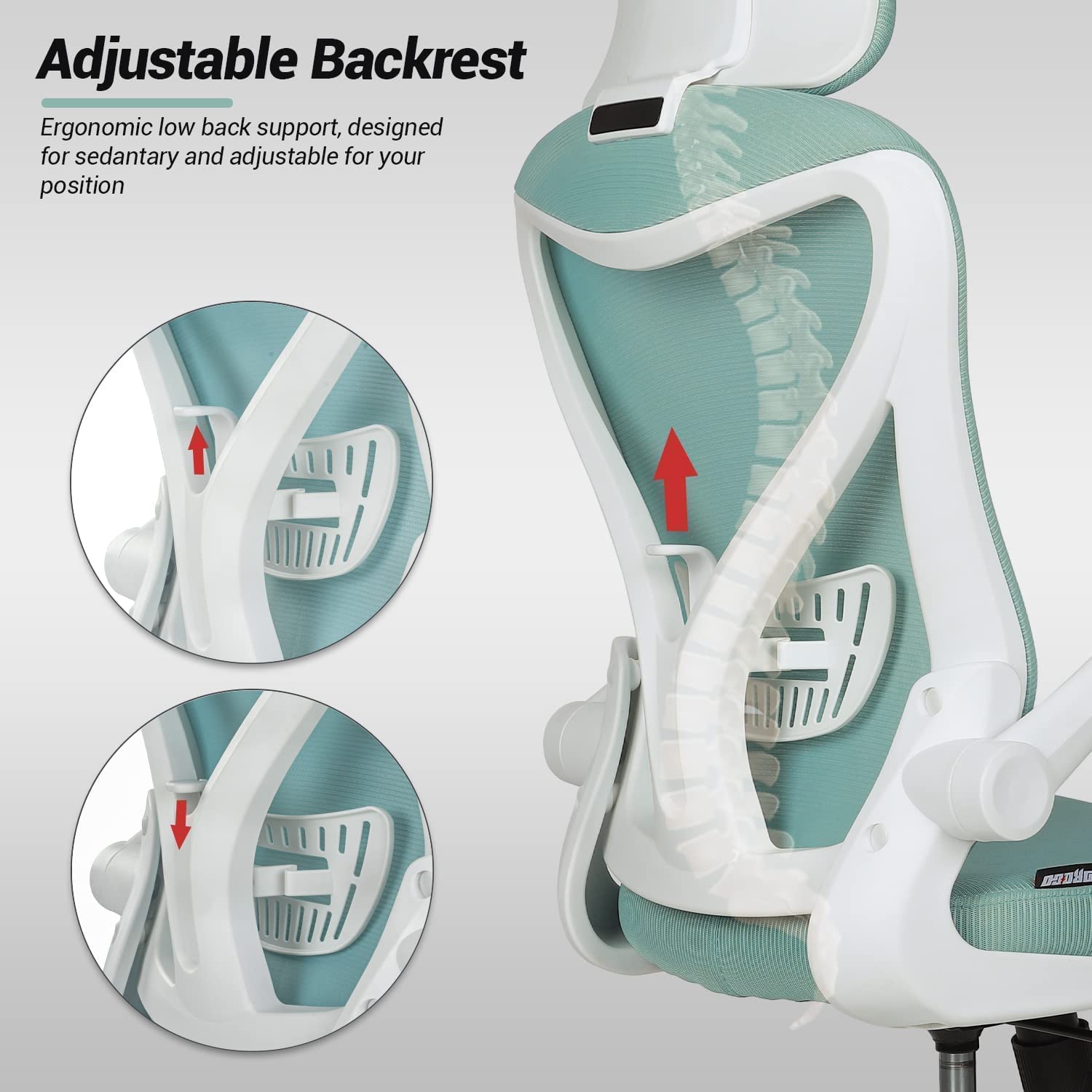 Drogo Marshal Pro Premium Ergonomic Office Chair for Work from Home, Flip-up Armrest