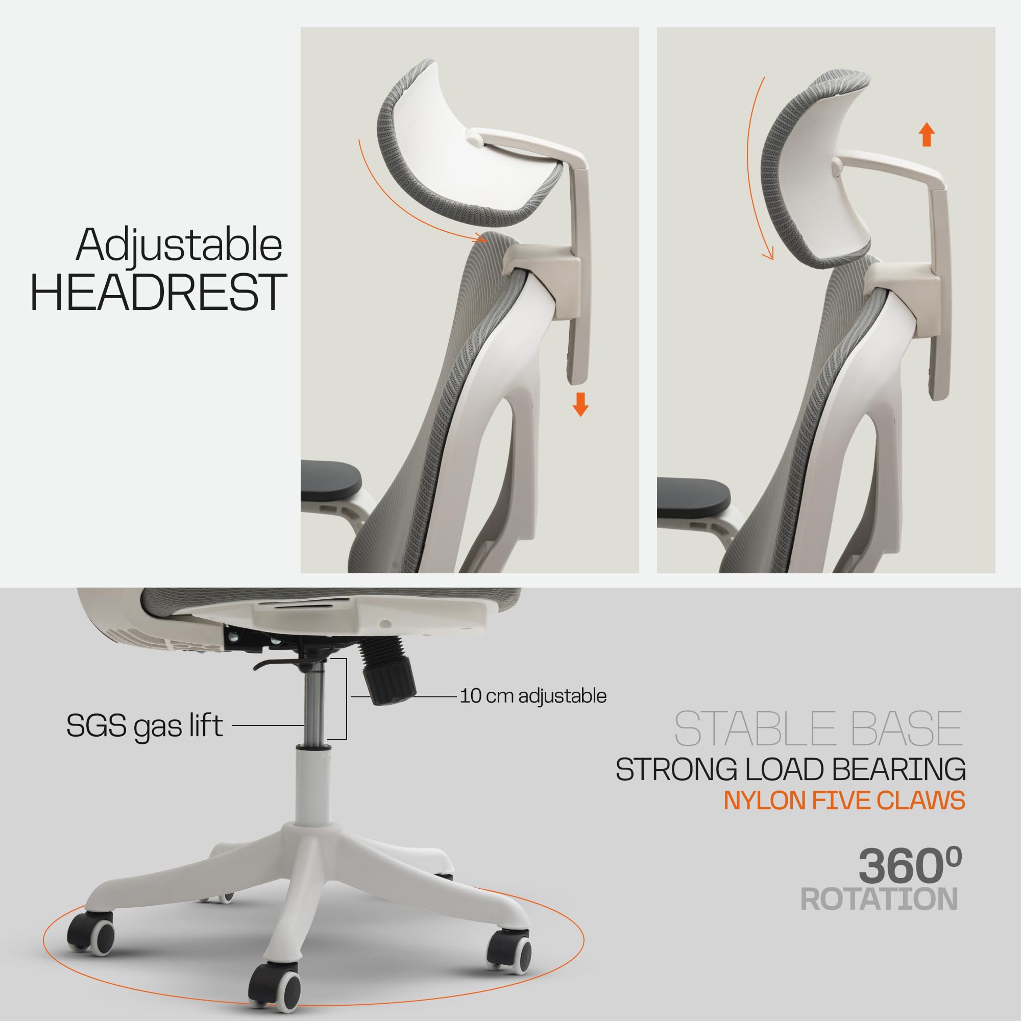 Drogo ComfortFlex Premium Ergonomic Office Chair for Work from Home