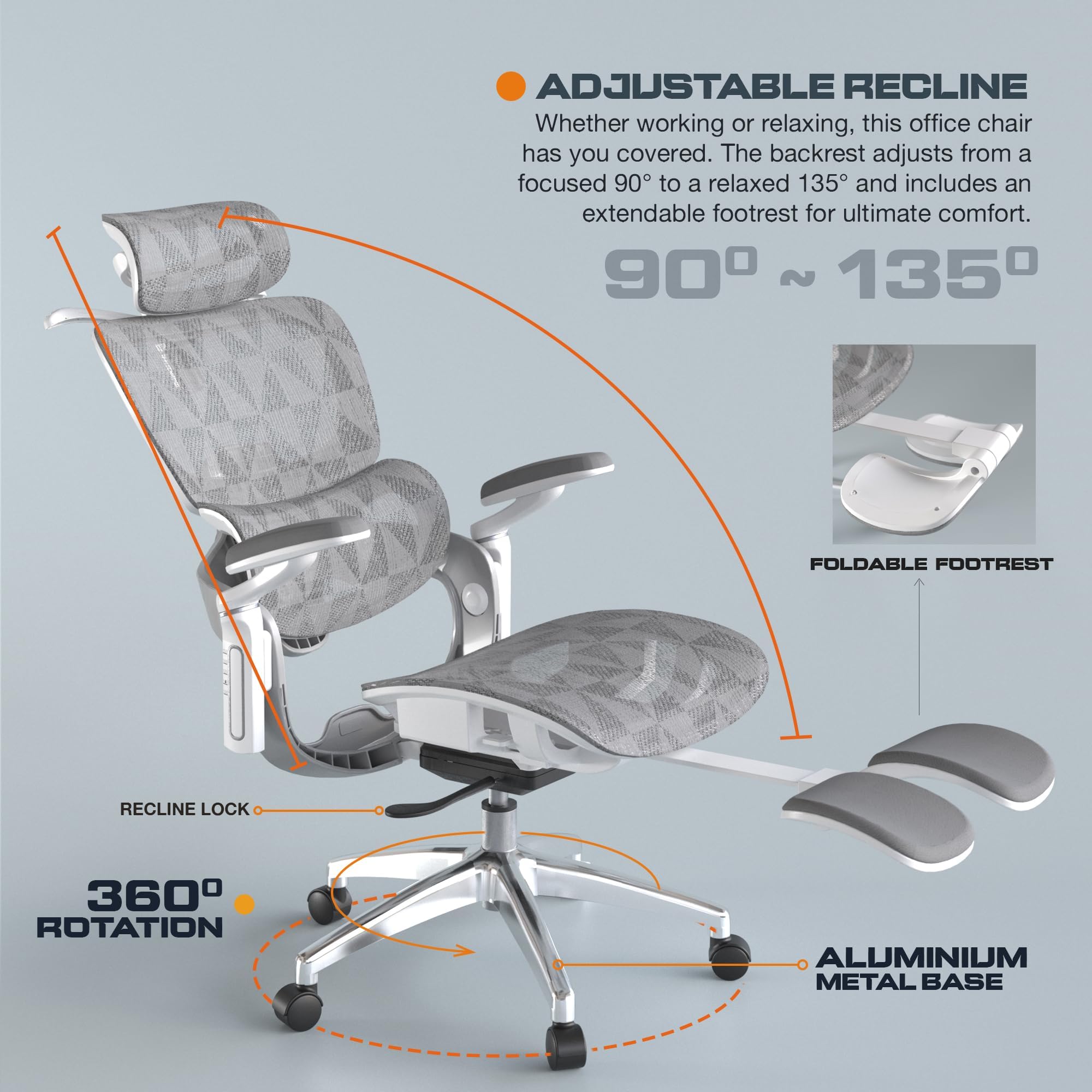 Drogo Evo Lounge Office Chair for Work from Home, Ergonomic Computer Chair
