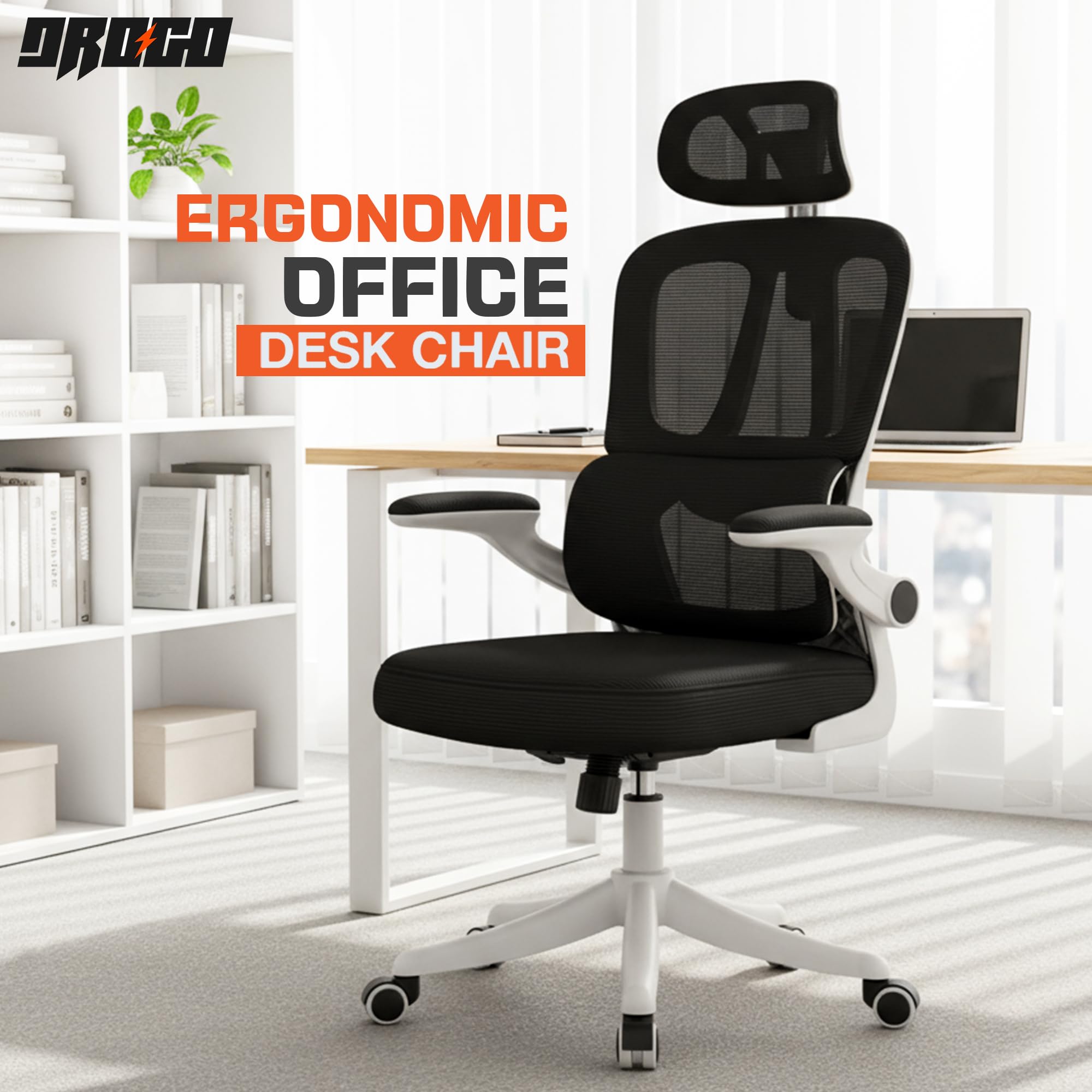 Drogo Ergonomic Office Chair for Work from Home, Desk Chair