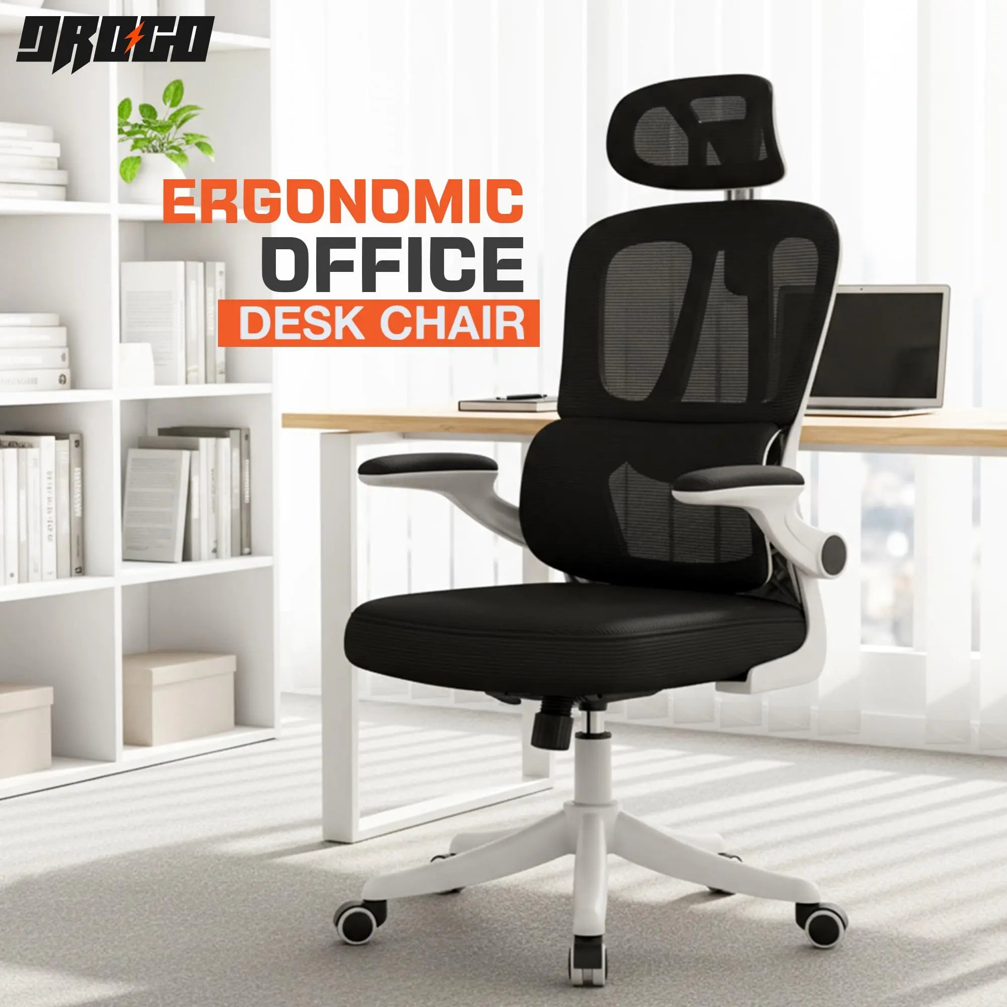 Drogo ErgoFlex Pro Ergonomic Office Chair for Work from Home, Desk Chair Drogo India