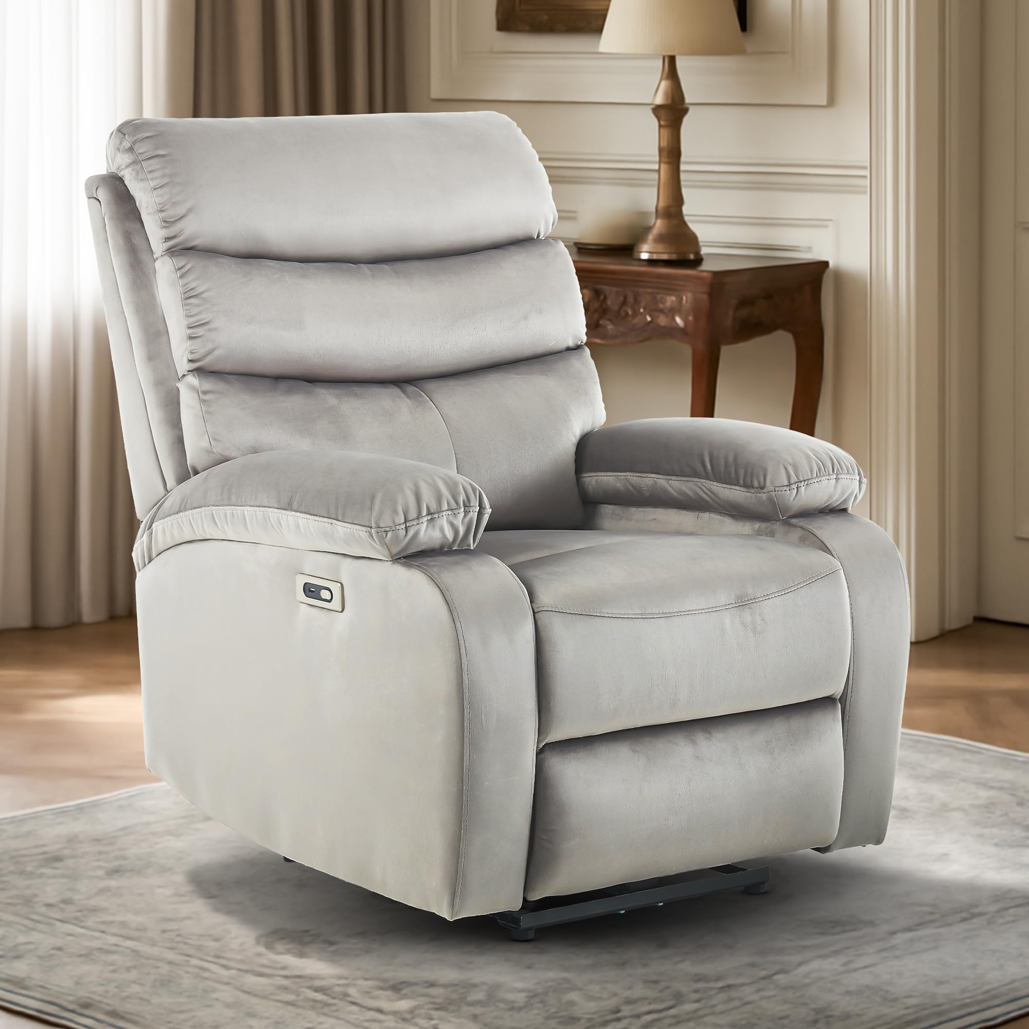 DROGO Valerium Electric Motorised 1 Seater Recliner Sofa with Rapid Recline Technology