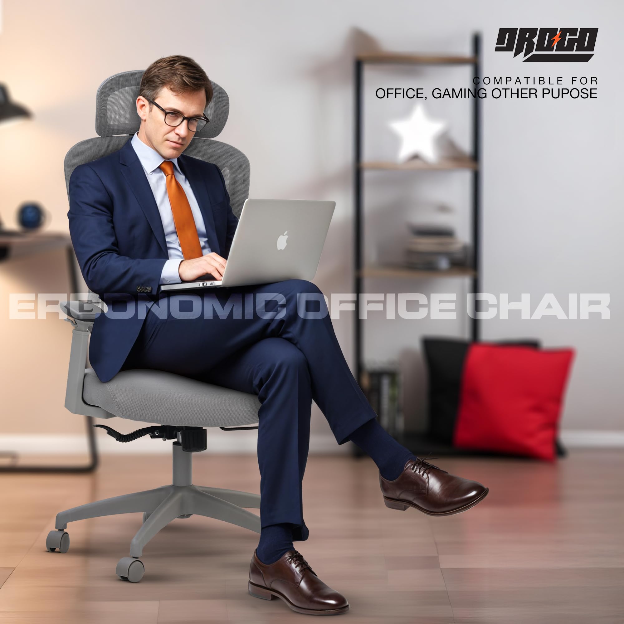 Drogo FlexY Series Ergonomic Office Mesh Chair with Armrest