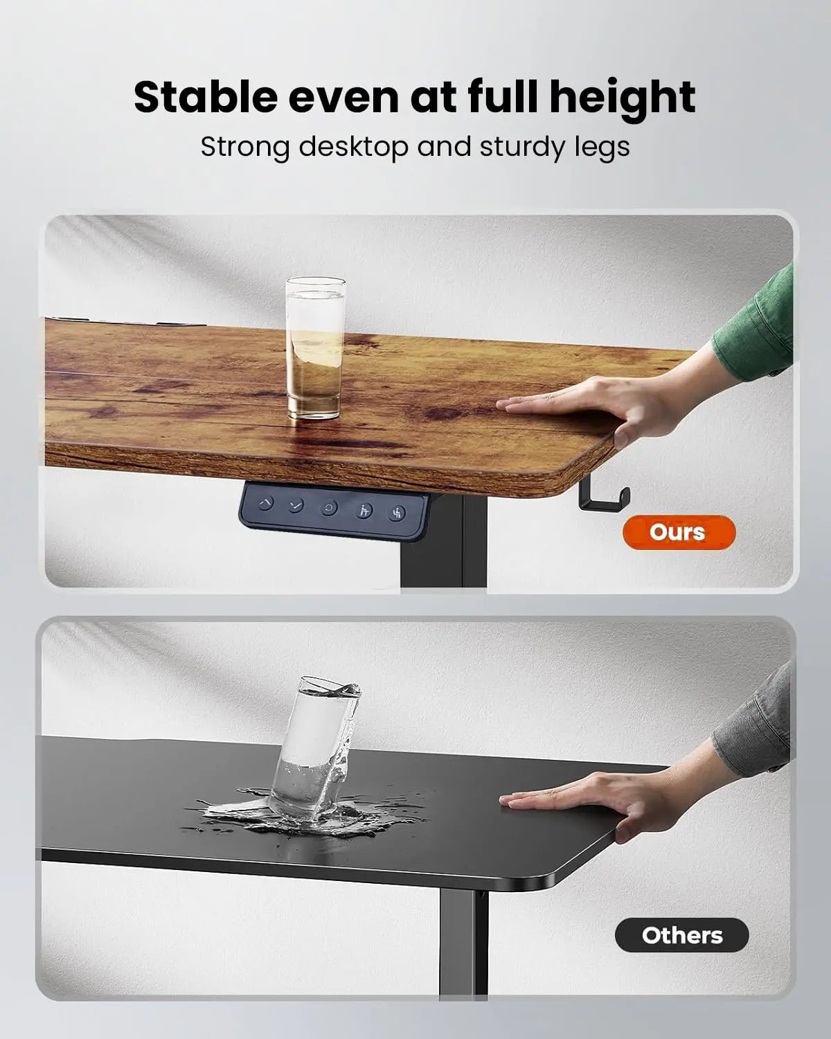 Drogo Artidesk Series Ergonomic Height Adjustable Desk Diy, Sit Stand Gaming Desk, with 3 Yr Warranty 120X60Cm - Vintage Brown Drogo India