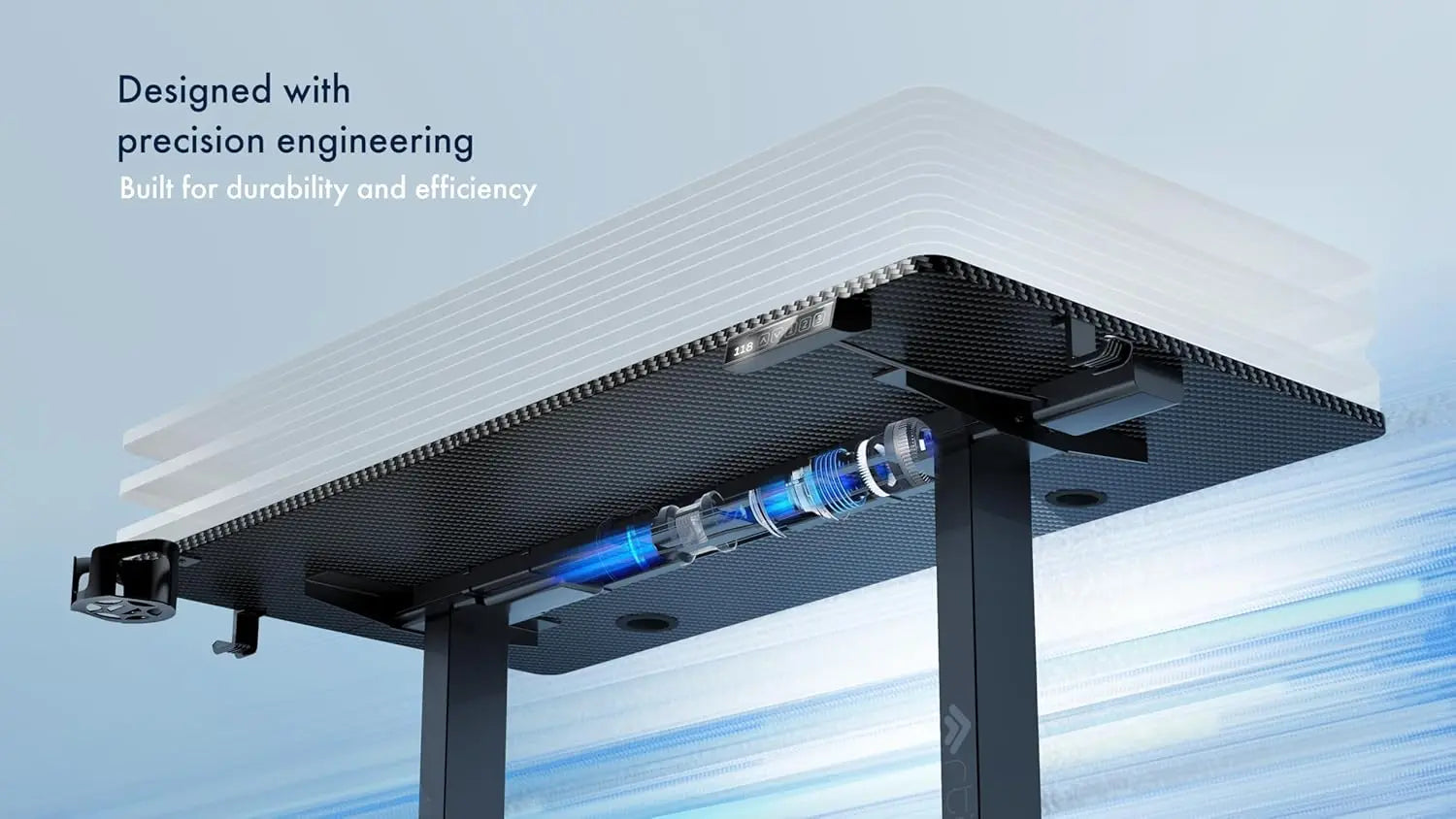 Drogo Eco Electric Height Adjustable Table for Office Work & Home Sit Stand Gaming Desk (120x60cm) Drogo India