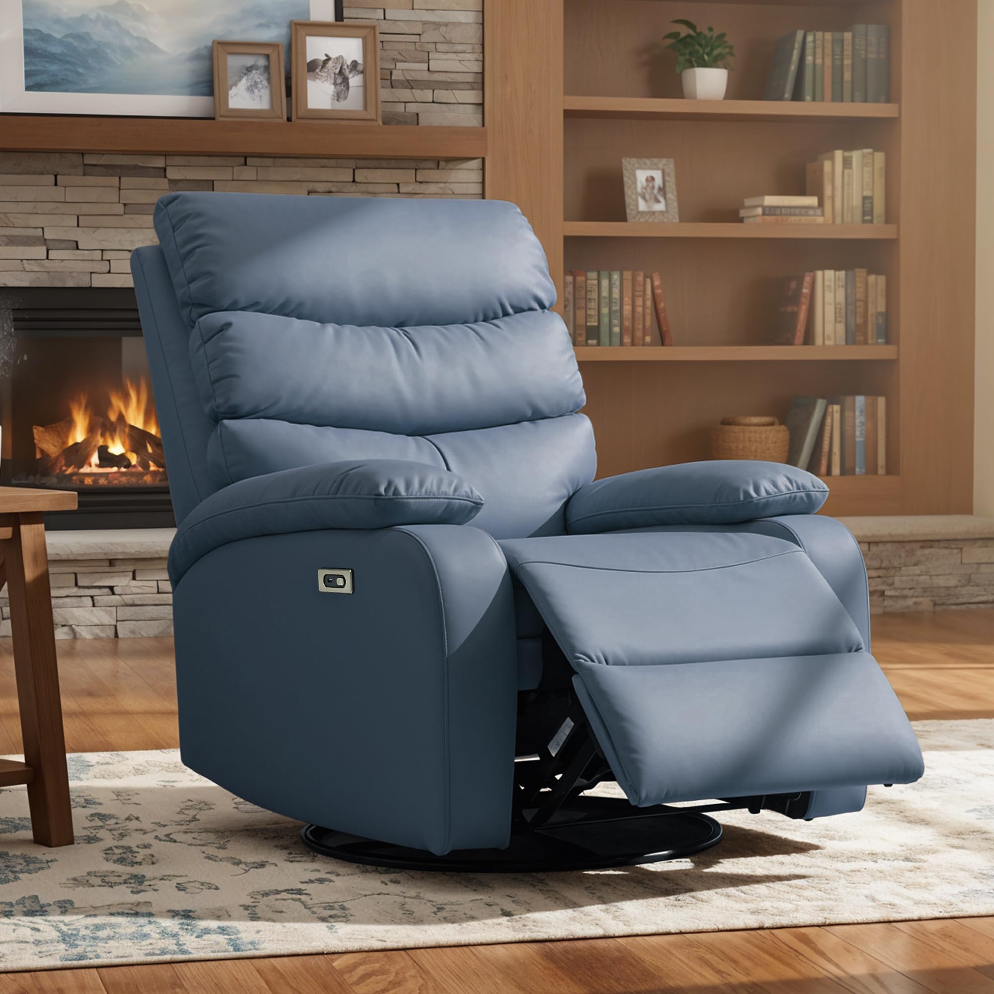 Drogo Velora Electric Motorised Recliner Sofa 1 Seater with Rocking, Revolving & Rapid Recline Technology